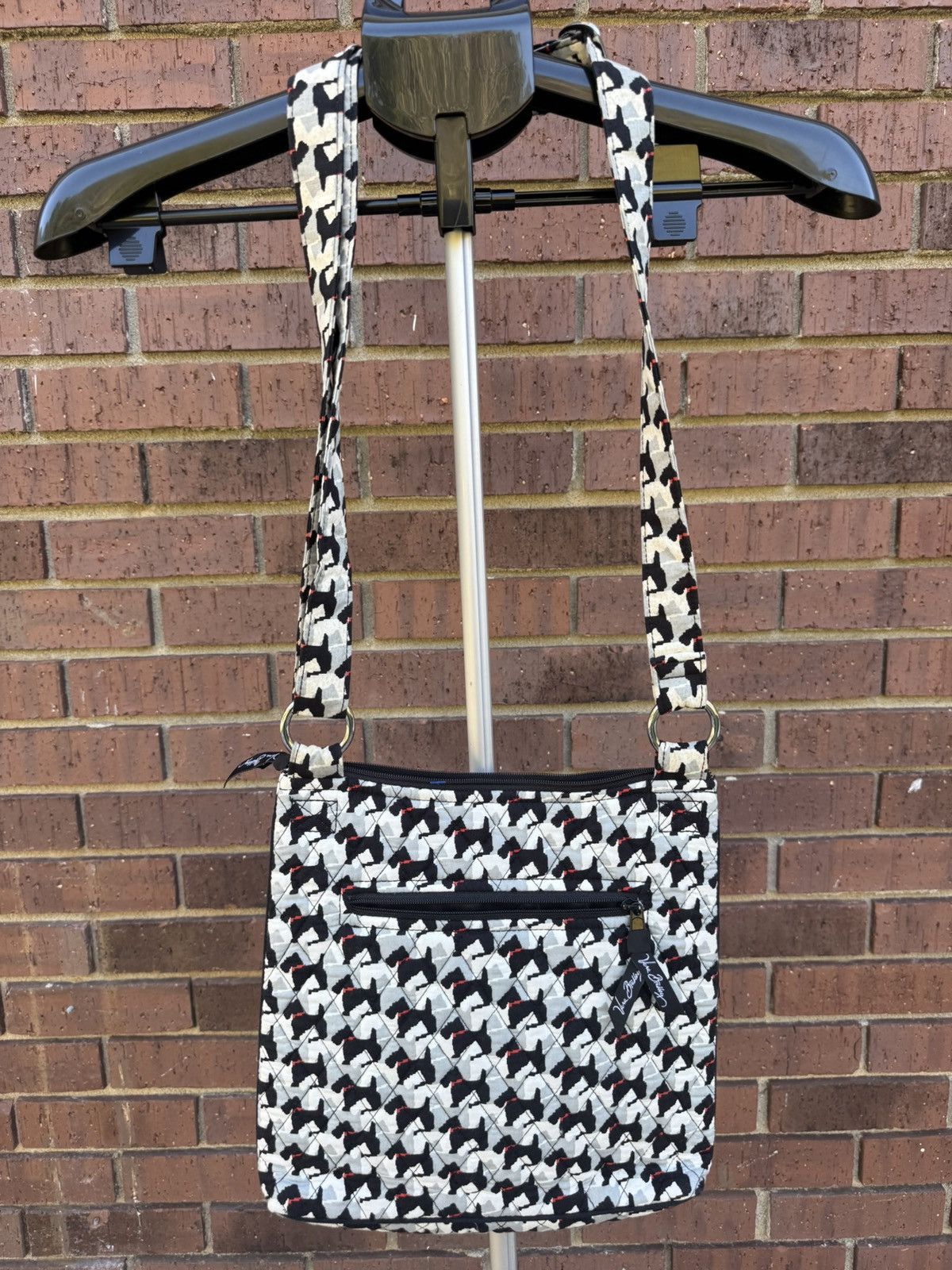 Vera Bradley Vera Bradley Crossbody Hipster Scottie Dog Black White Size ONE SIZE - 7 Thumbnail