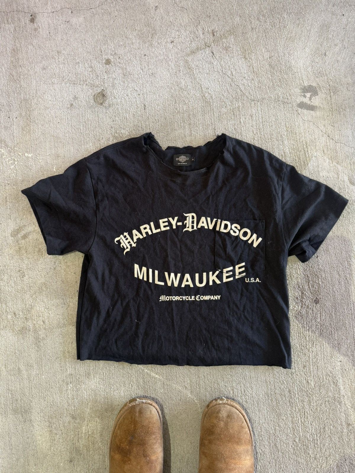 Harley Davidson Vintage cropped tshirt
