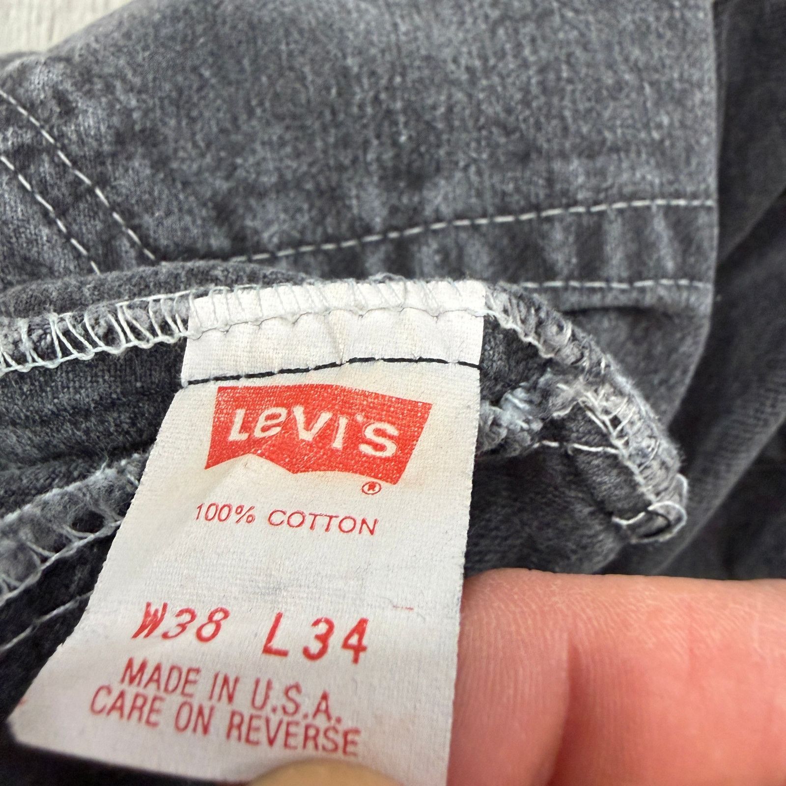 Levi's Vintage Levis 545 Jeans 38x34 Black Loose Fit Baggy Tapered Size US 38 / EU 54 - 5 Thumbnail