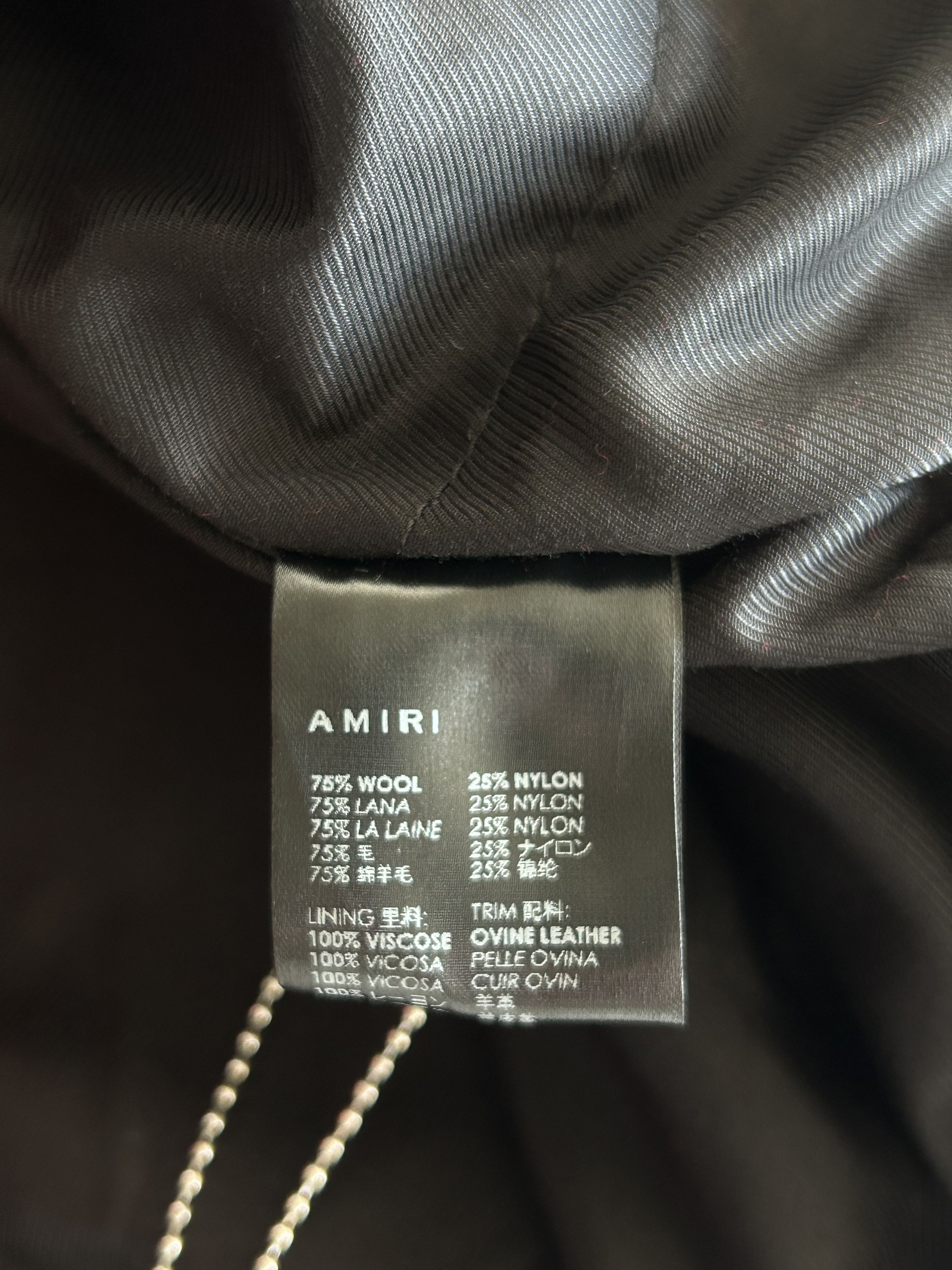 Amiri Amiri Red & Black Chicago Exclusive Bones Varsity Jacket Size US XL / EU 56 / 4 - 4 Thumbnail