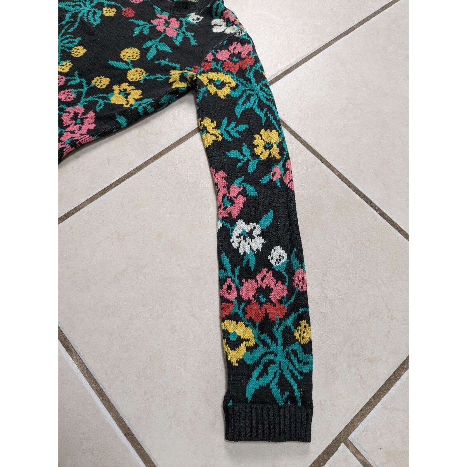 Betsey Johnson Betsey Johnson Alley Cat Sweater Dress Long Sleeve Floral Size M / US 6-8 / IT 42-44 - 5 Thumbnail