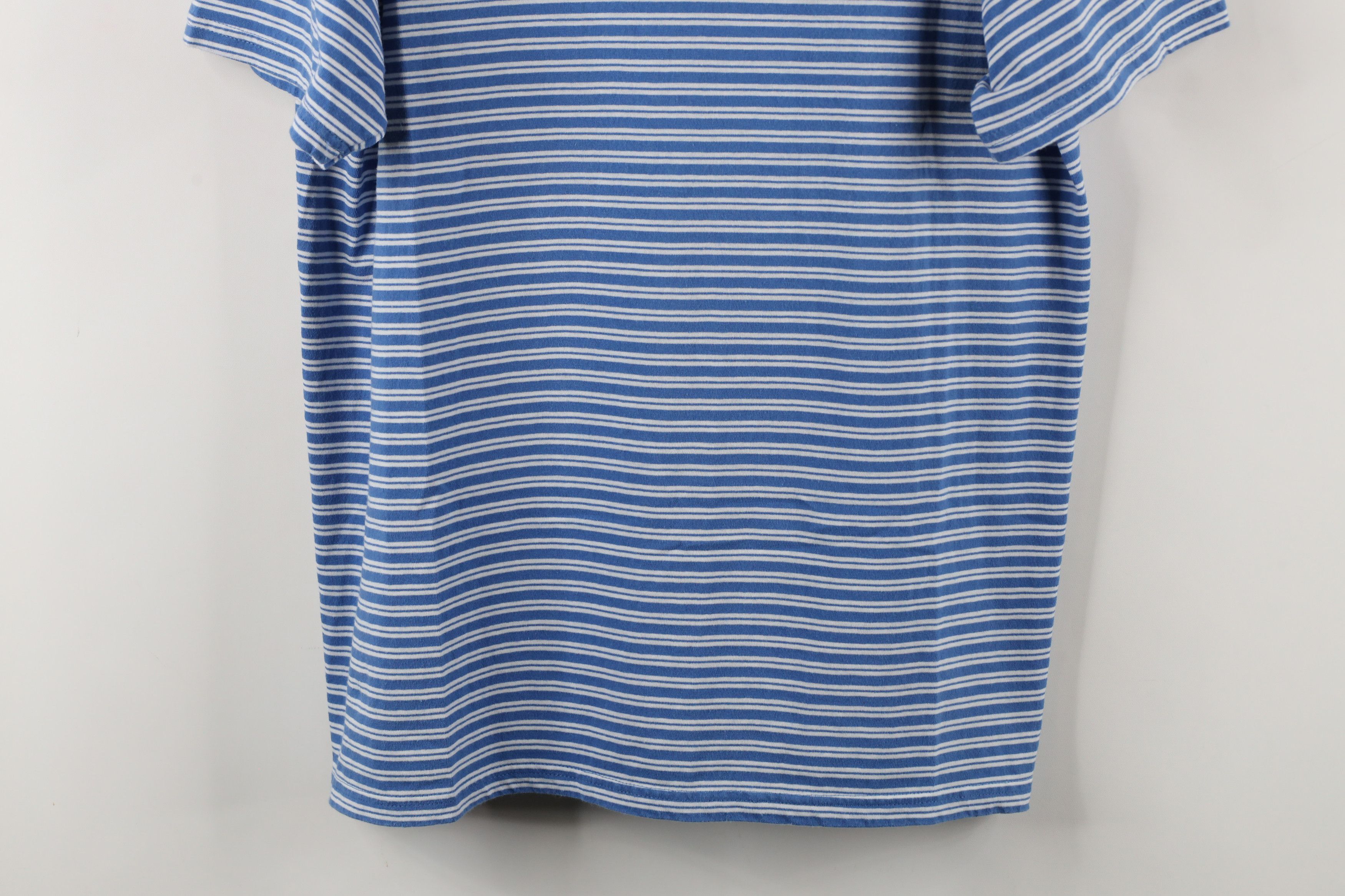 Vintage Vintage 90s Streetwear Striped Short Sleeve T-Shirt Blue Size US L / EU 52-54 / 3 - 3 Thumbnail