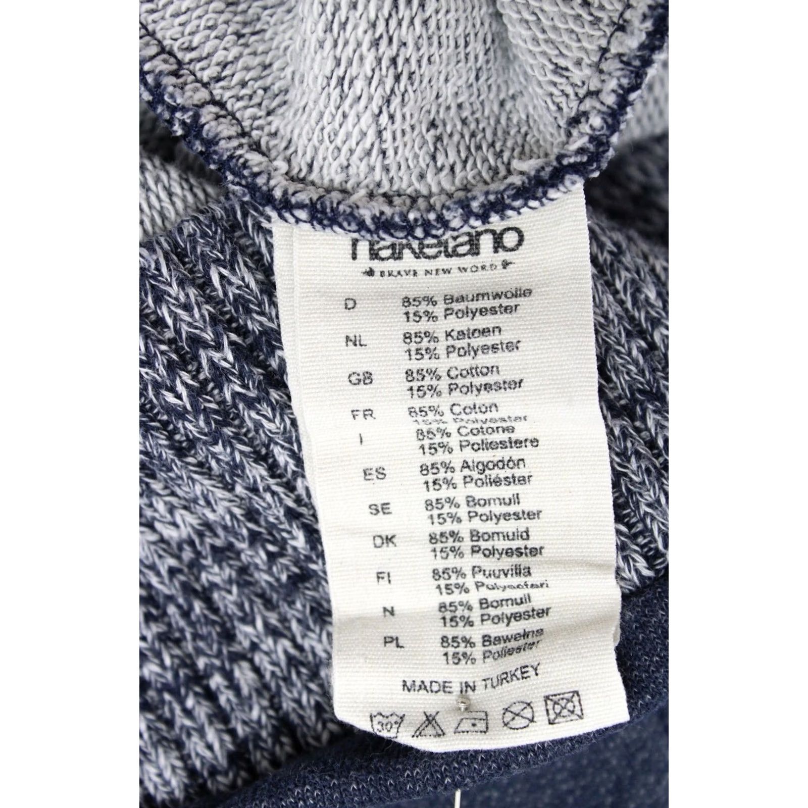 Logo 7 Naketano Hoodie Women's MEDIUM Pullover Logo Melange Blue Size M / US 6-8 / IT 42-44 - 7 Thumbnail