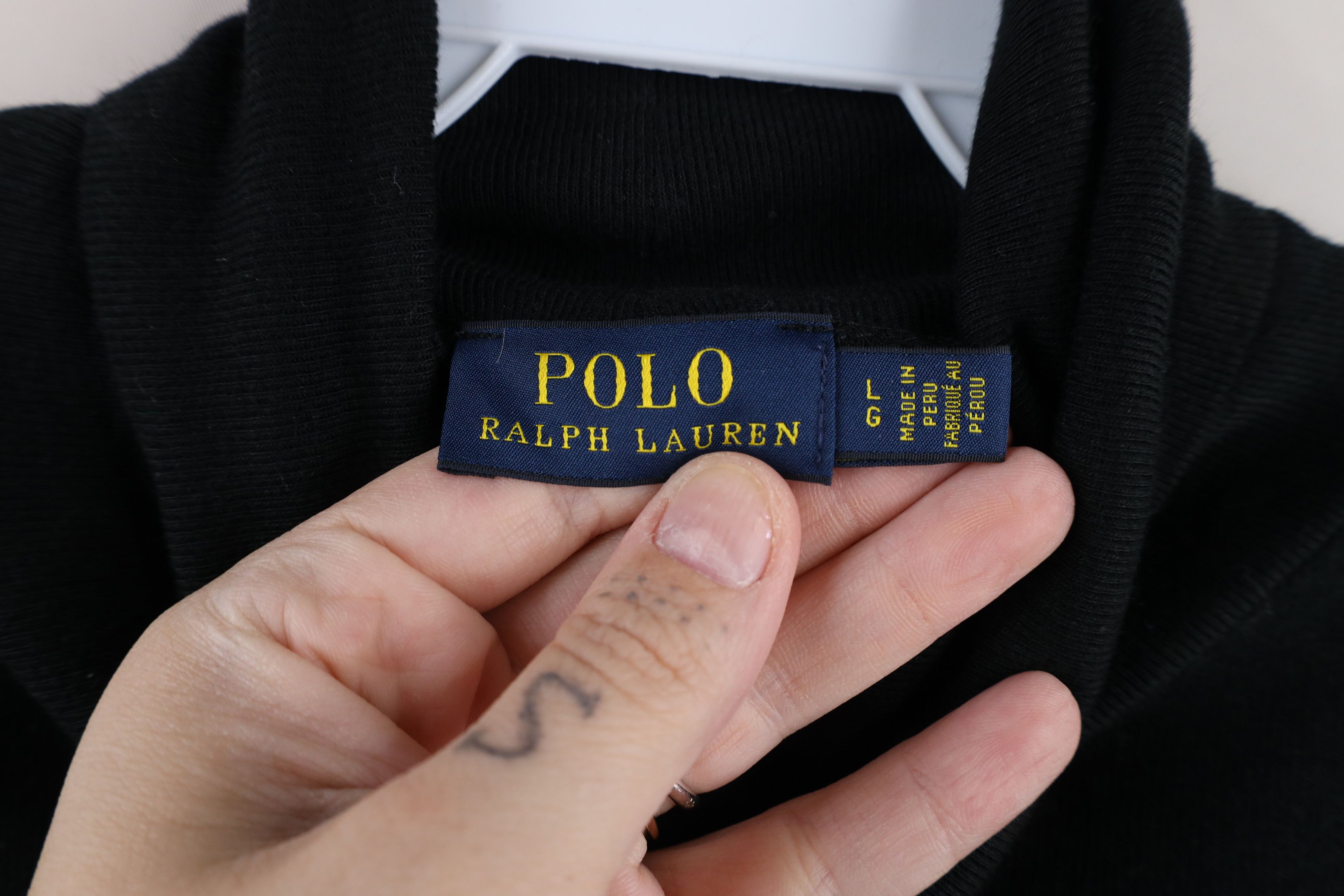 Ralph Lauren × Vintage Vintage Ralph Lauren Ribbed Knit Turtleneck T-Shirt Black Size L / US 10 / IT 46 - 8 Thumbnail