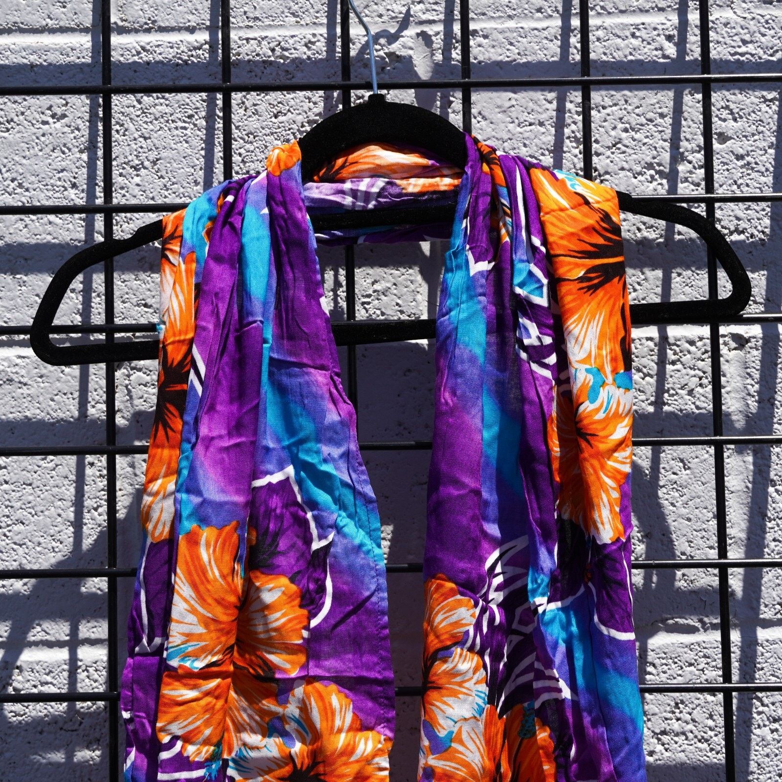 Other Hawaiian Floral Flower Pashmina Scarf Shawl Scarve 60”x16” Size ONE SIZE - 4 Thumbnail