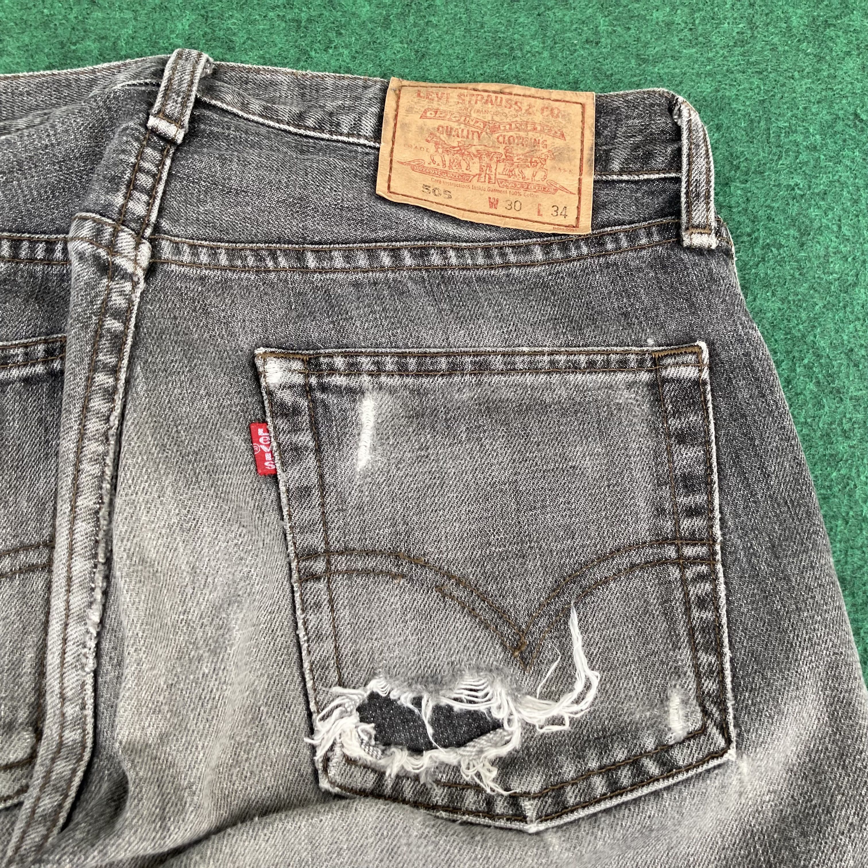Levi's Vtg Levis 505 Distressed Ripped Loose Sz 30 Jeans Size US 30 / EU 46 - 11 Thumbnail