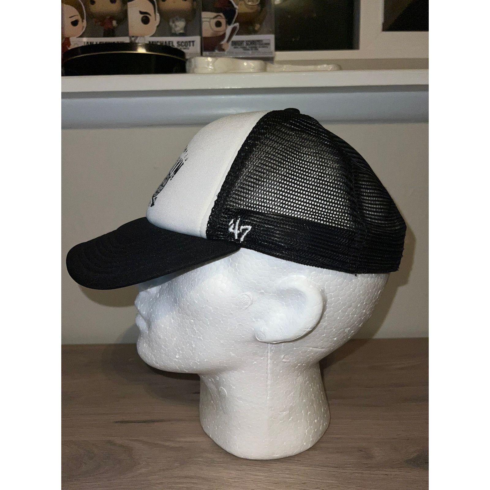 NBA Brooklyn Nets Hat NBA Basketball White Black Trucker Mesh Size ONE SIZE - 3 Thumbnail