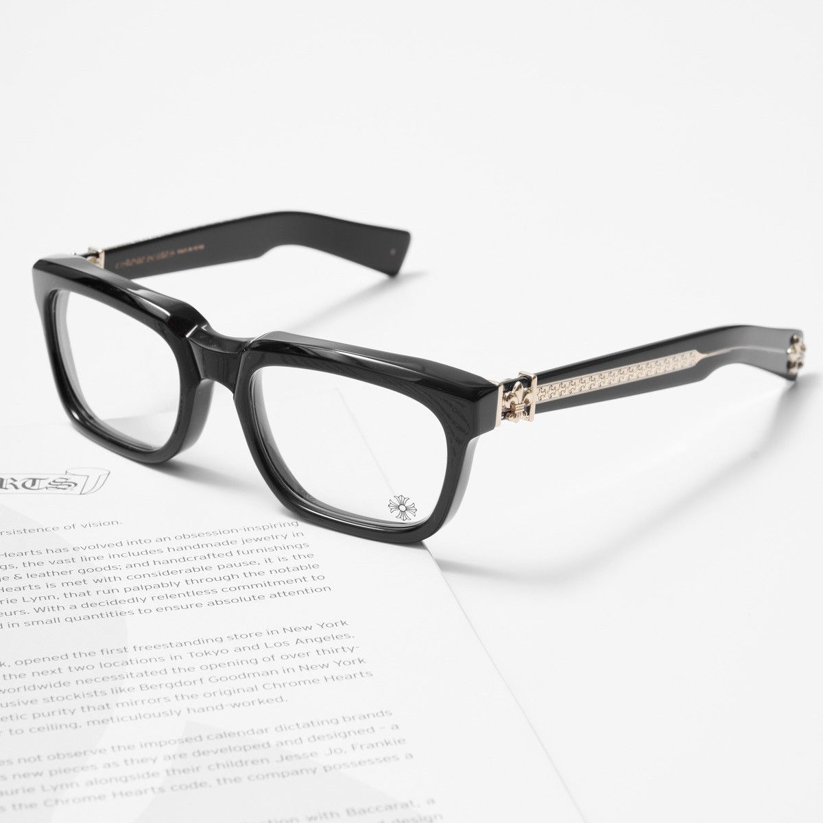 Chrome Hearts CHROME HEARTS SEE YOU IN TEA BLACK-GOLD PLATED GLASSES Size ONE SIZE - 2 Thumbnail