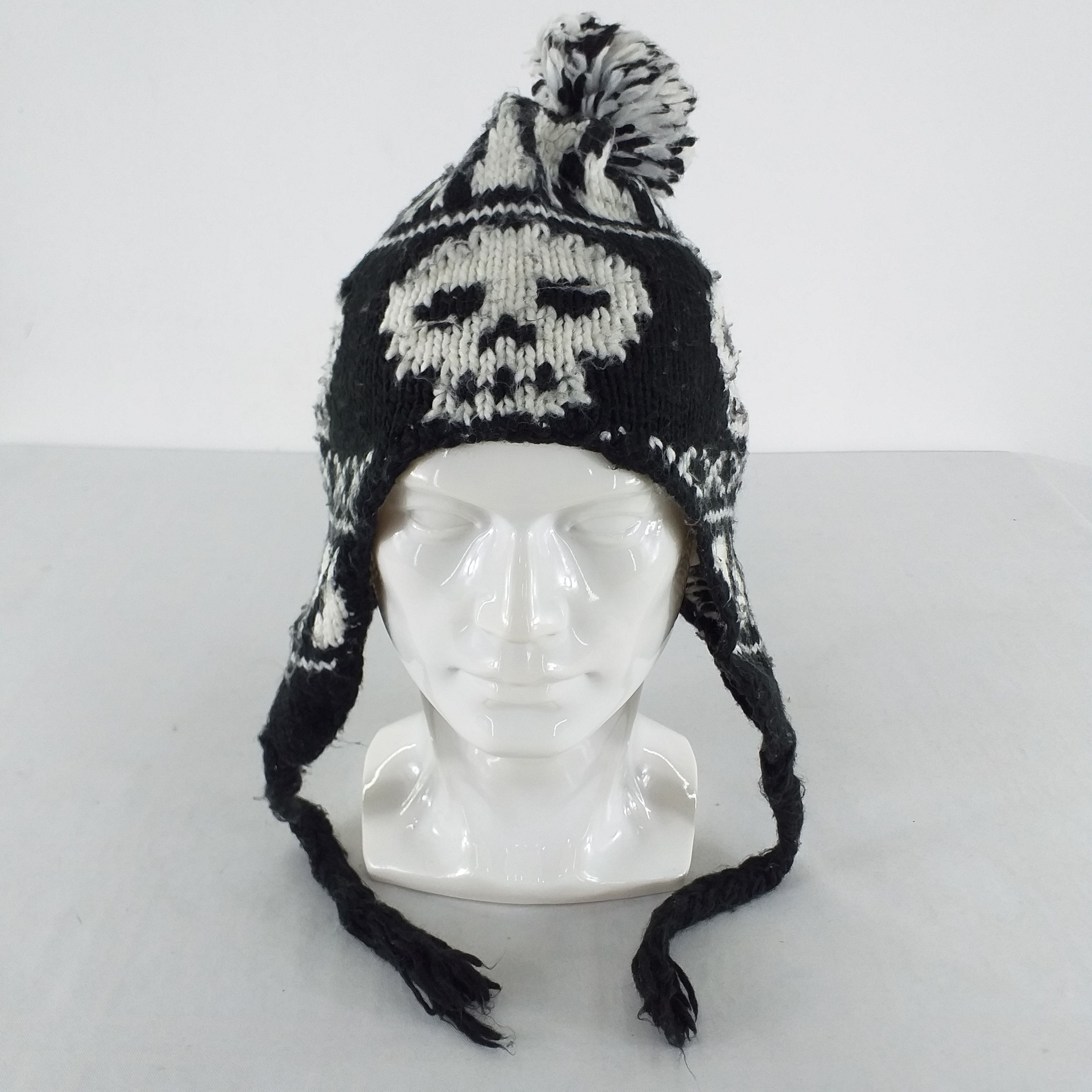 Japanese Brand Mirror Skulls Snow Cap Hat Beanie -BN347 Size ONE SIZE - 1 Thumbnail