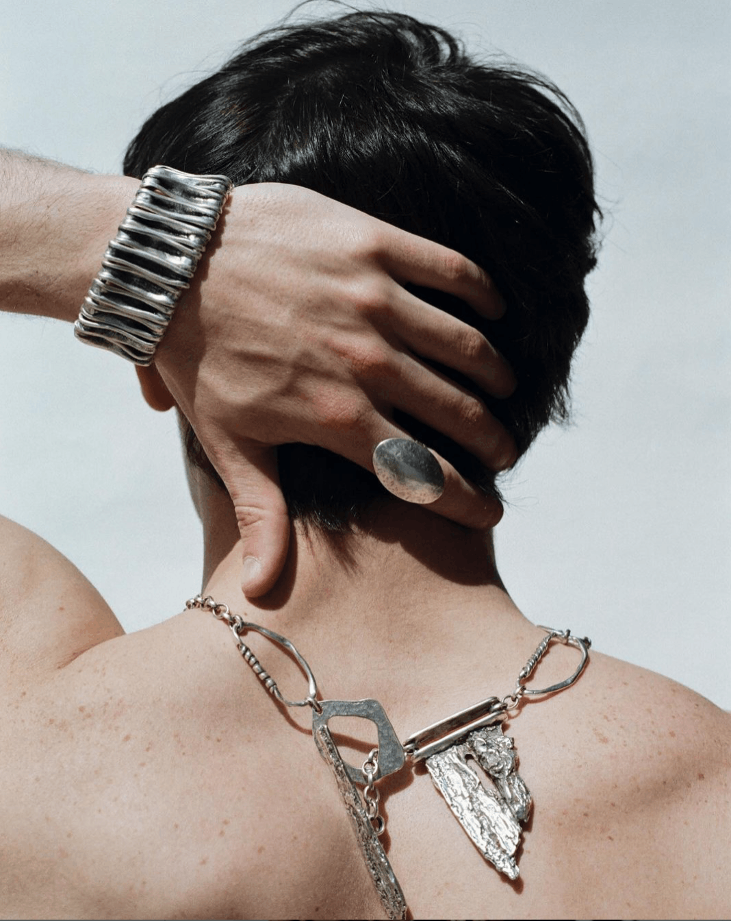 Other Brutalist Sculptural Metal Necklace – Avant-Garde Jewelry Size ONE SIZE - 3 Thumbnail