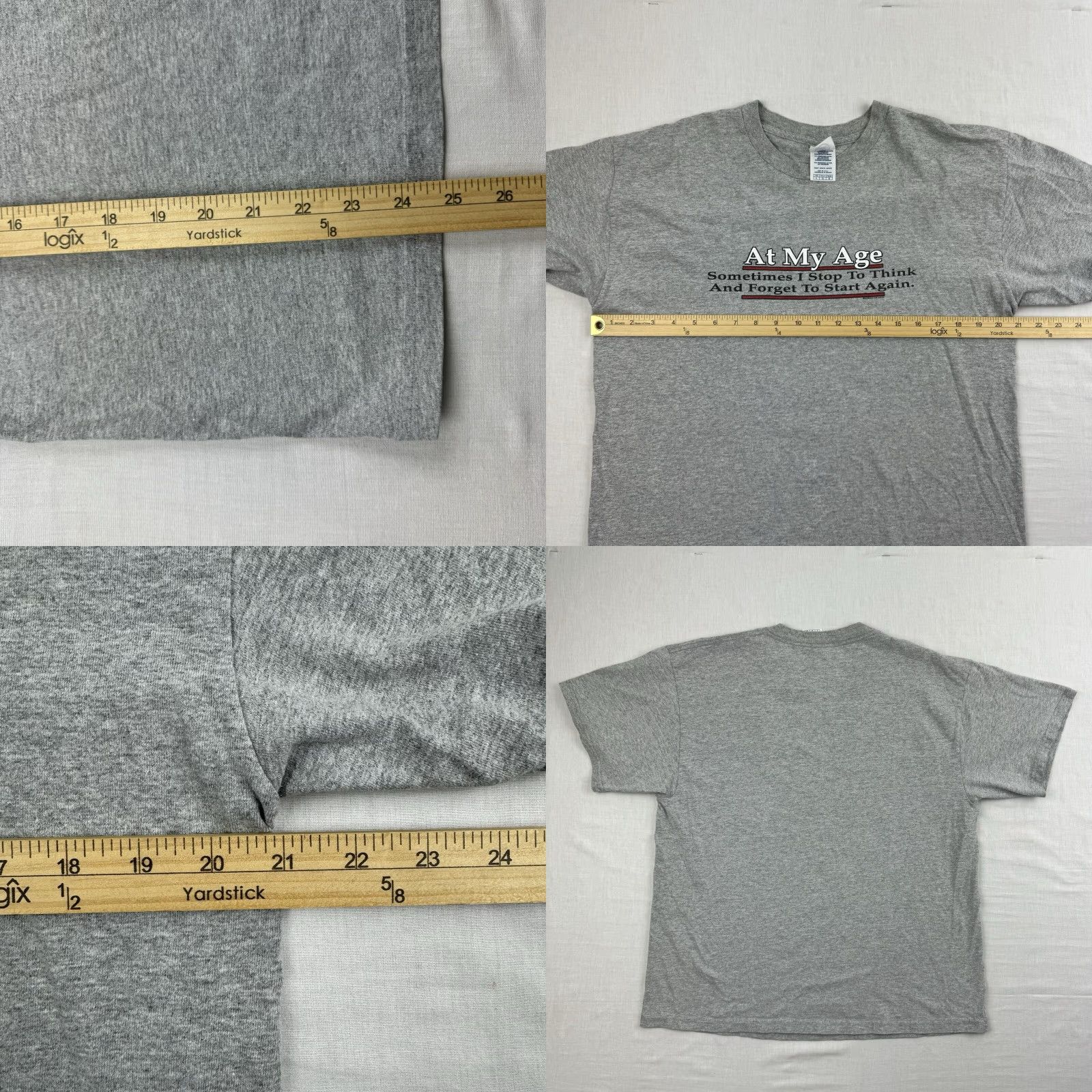 Delta VINTAGE Funny Old People T Shirt Adult Large Gray Humor Y2K Delta Shirt Mens Size US L / EU 52-54 / 3 - 8 Thumbnail