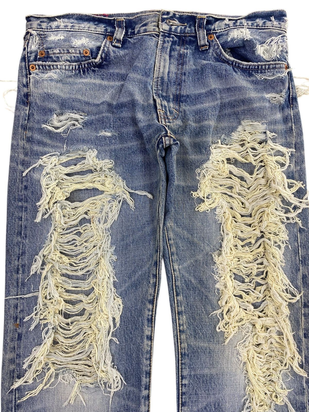 Japanese Brand Japanese Brand Ripped Distressed Straight Leg Style Size US 32 / EU 48 - 2 Thumbnail