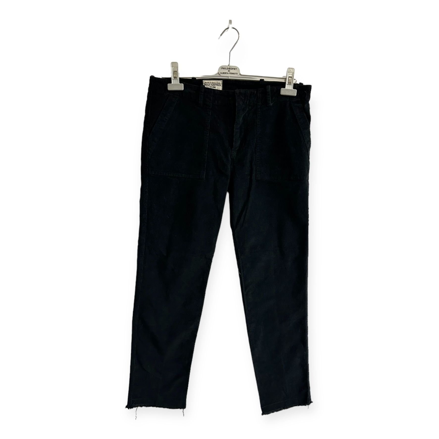 image of Nili Lotan Jenna Pants In Corduroy, Color Black Size 10, New, Women's