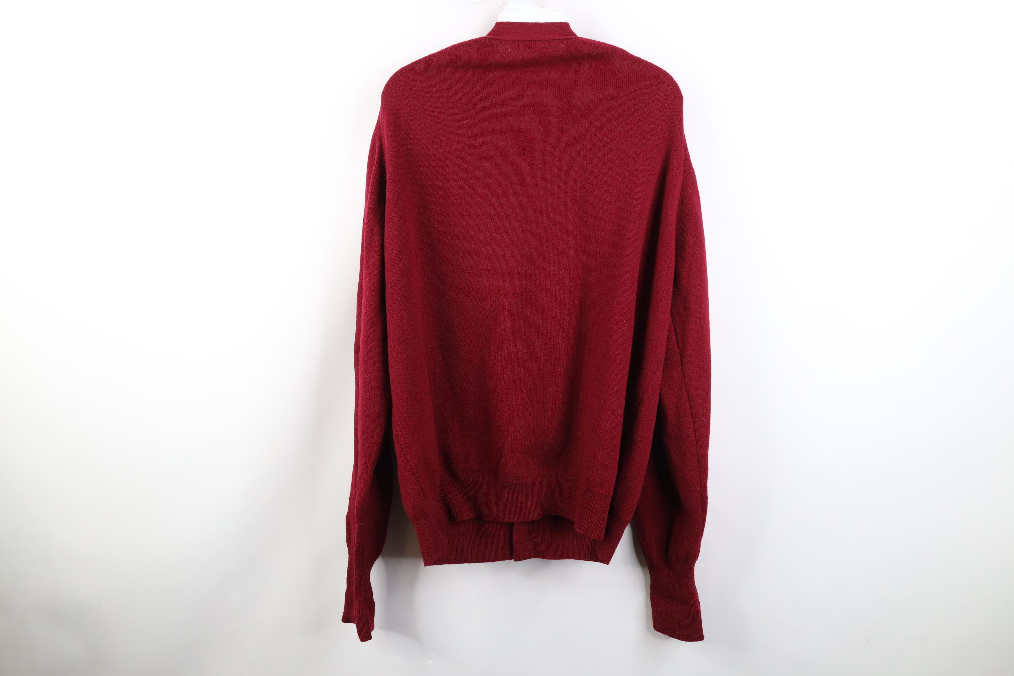 Vintage Vintage 70s Streetwear Knit Kurt Cobain Cardigan Sweater Red Size US XL / EU 56 / 4 - 11 Thumbnail