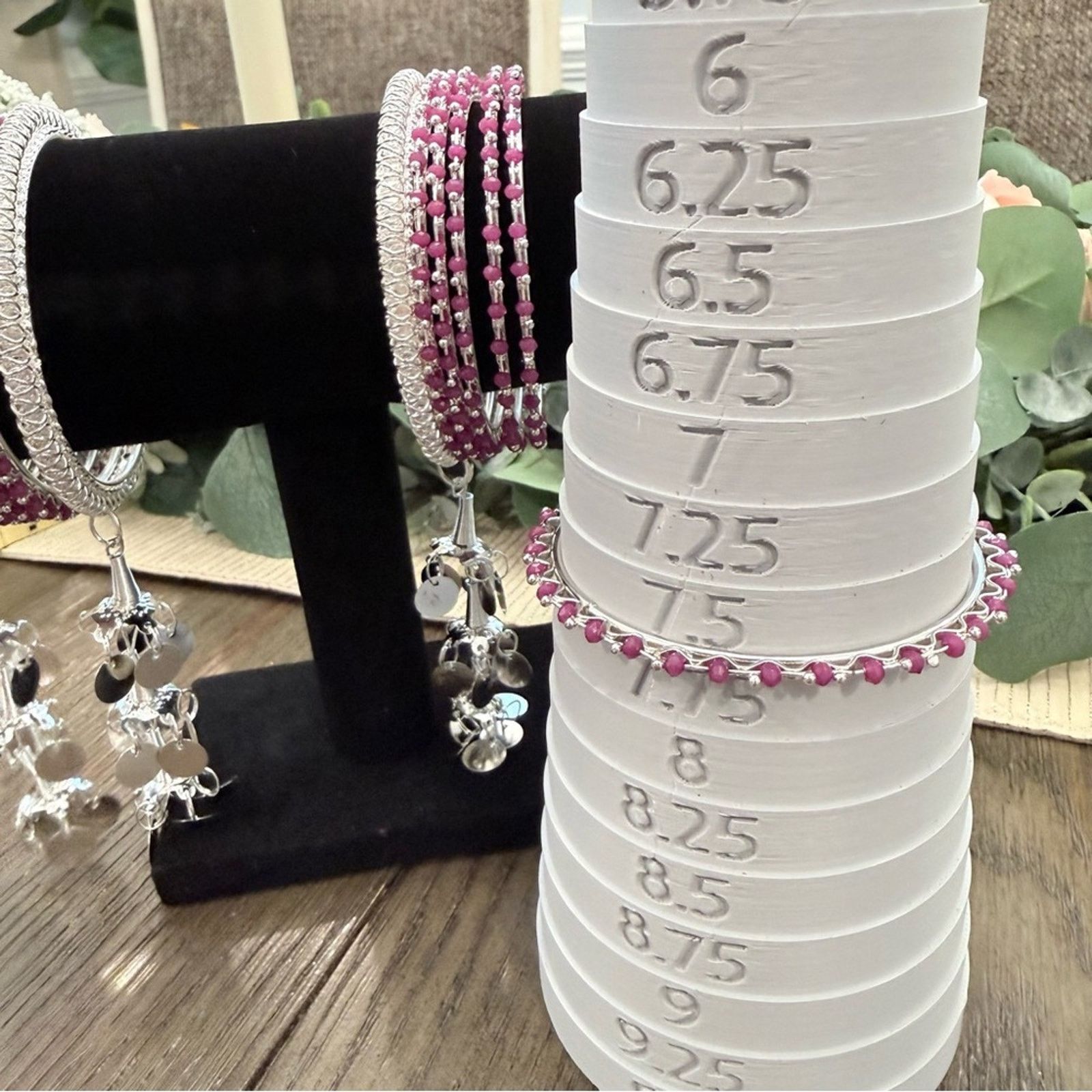 & Other Stories Elegant Silver and Purple Bangles Size ONE SIZE - 5 Thumbnail