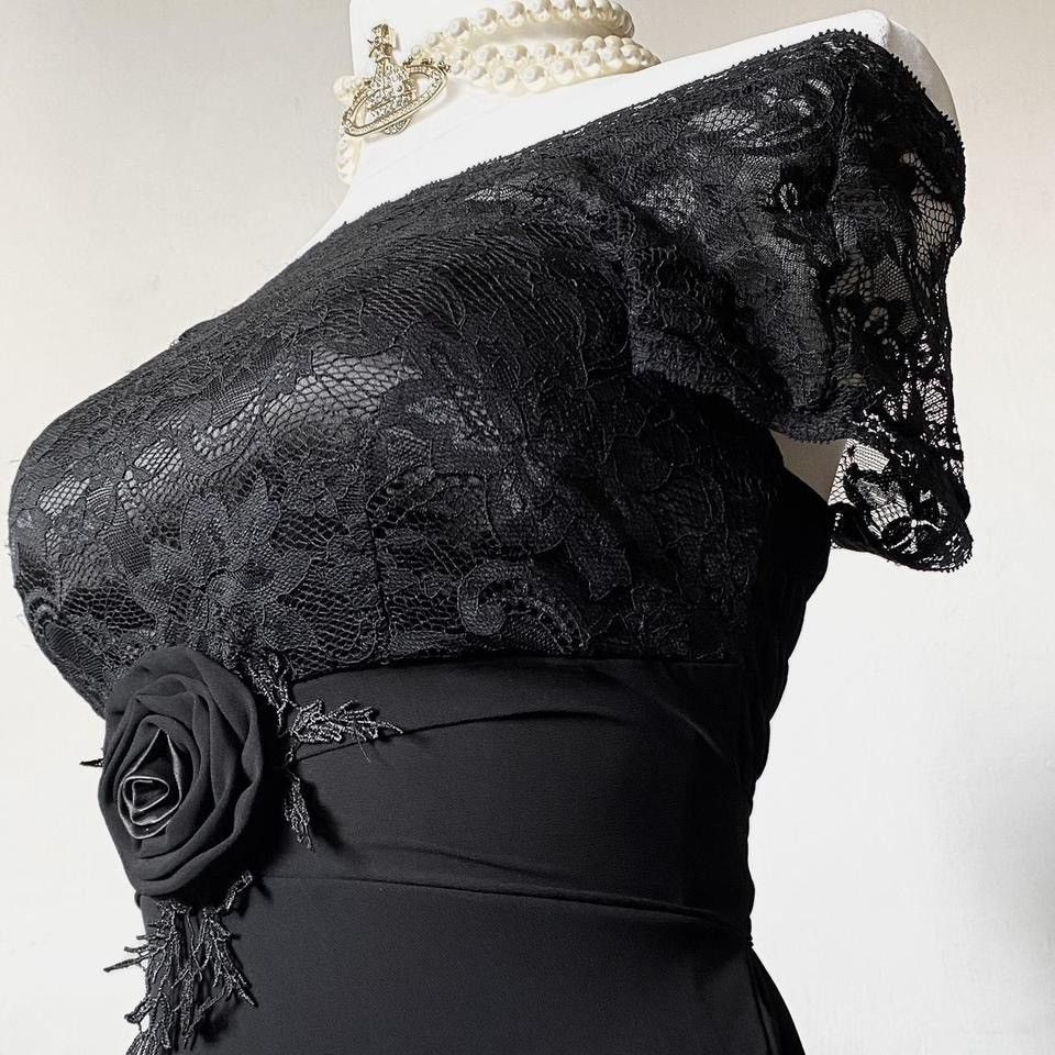 Vintage Dark fashion Vamp maxi evening dress Size S / US 4 / IT 40 - 3 Thumbnail