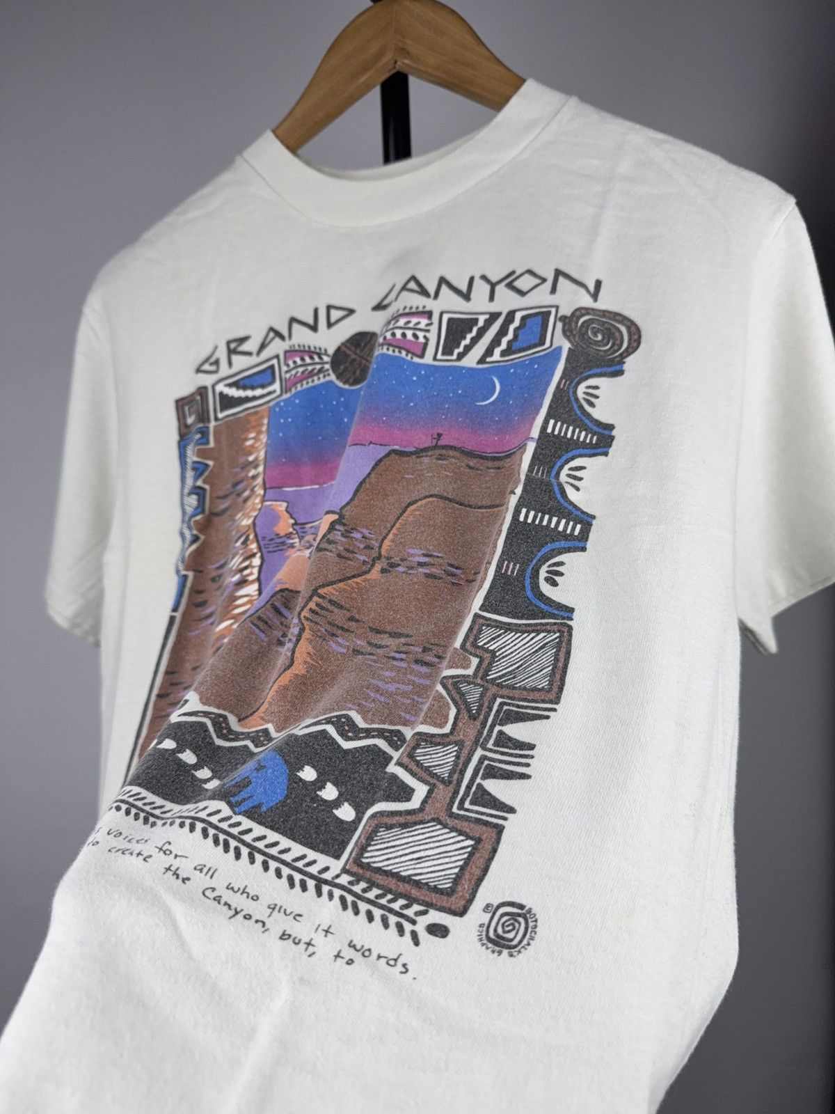 Vintage Vintage 90s Retro Grand Canyon Graphic Art Tee Oneita USA S Size US S / EU 44-46 / 1 - 6 Thumbnail