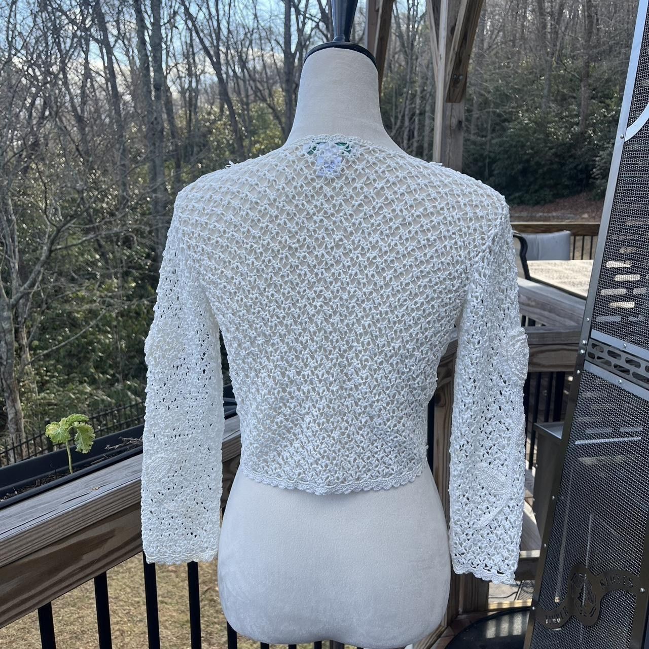 Other Vintage Sue Wong Knit Studio Cardigan with Floral Embroidery Size S / US 4 / IT 40 - 3 Thumbnail