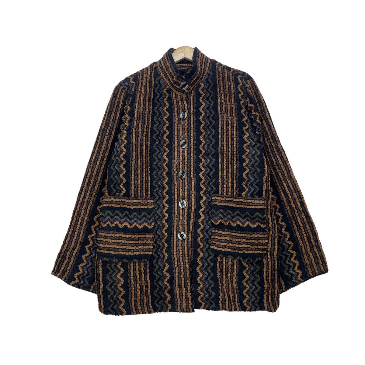 Autumn Cashmere × Blue Blue Japan × Designer Japanese Brand Dual Pocket Inspired Issey Miyake Style Size M / US 6-8 / IT 42-44 - 2 Thumbnail