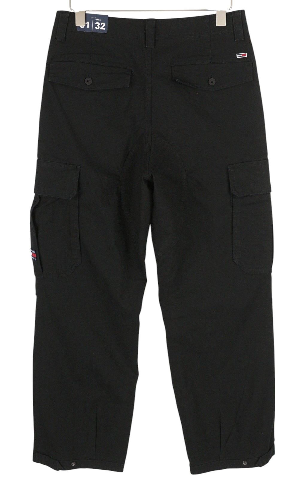 Tommy Hilfiger AIDEN BAGGY CARGO W31/L32 Black Regular Fit Trousers 85134 Size US 31 - 2 Thumbnail