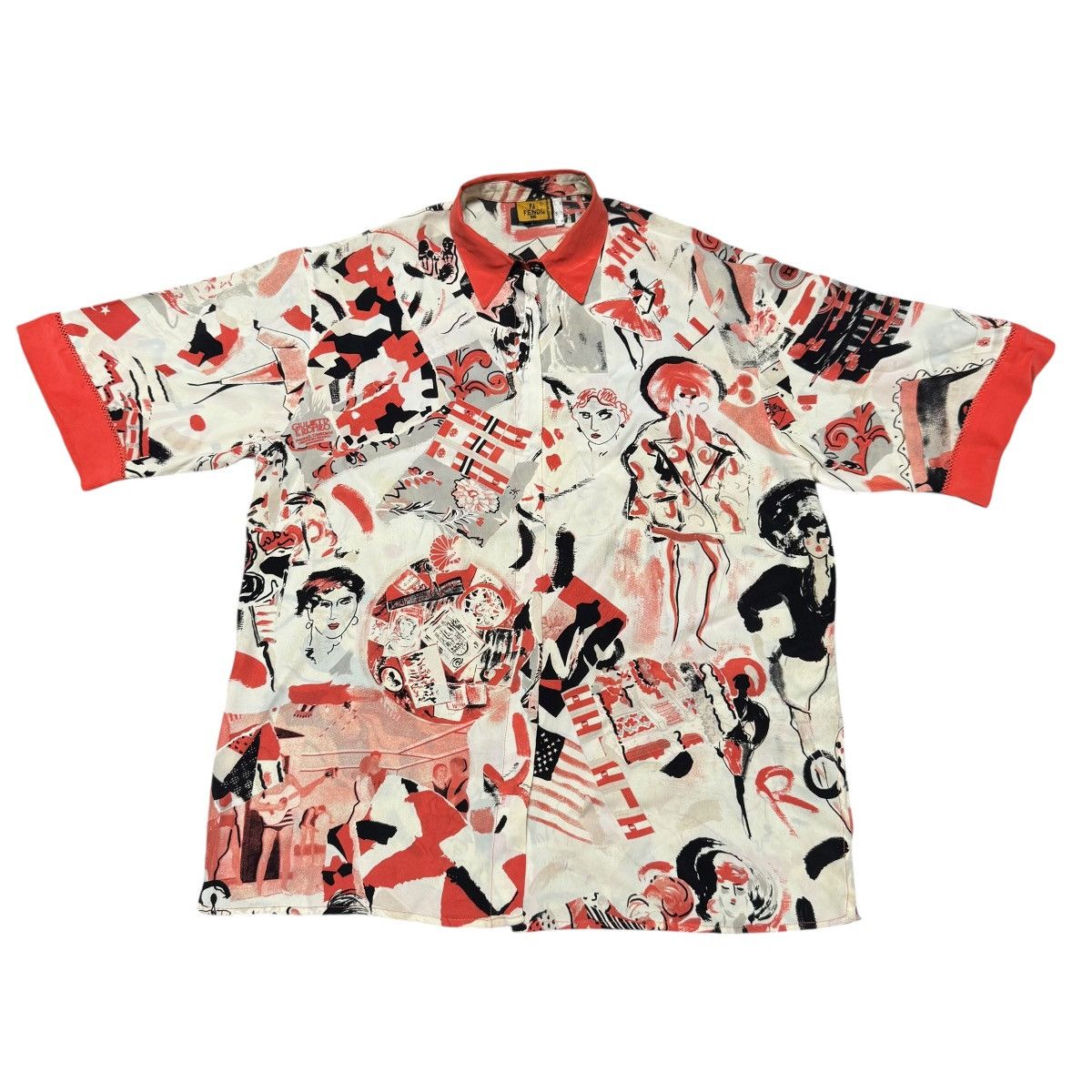 Fendi Vintage Fendi Silk Printed Shirt Giulietta El Romeo Size US L / EU 52-54 / 3 - 2 Thumbnail