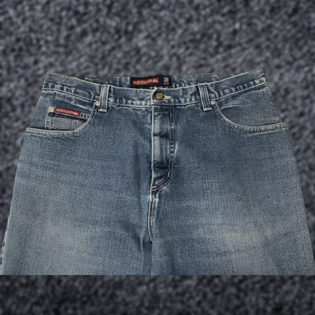 Quiksilver VINTAGE Quiksilver Basic Cut Jeans Mens 38x34 Blue Denim USA Straight 90s Y2K 5-Pocket Relaxed Fit Mens Jeans Size US 38 / EU 54 - 1 Thumbnail