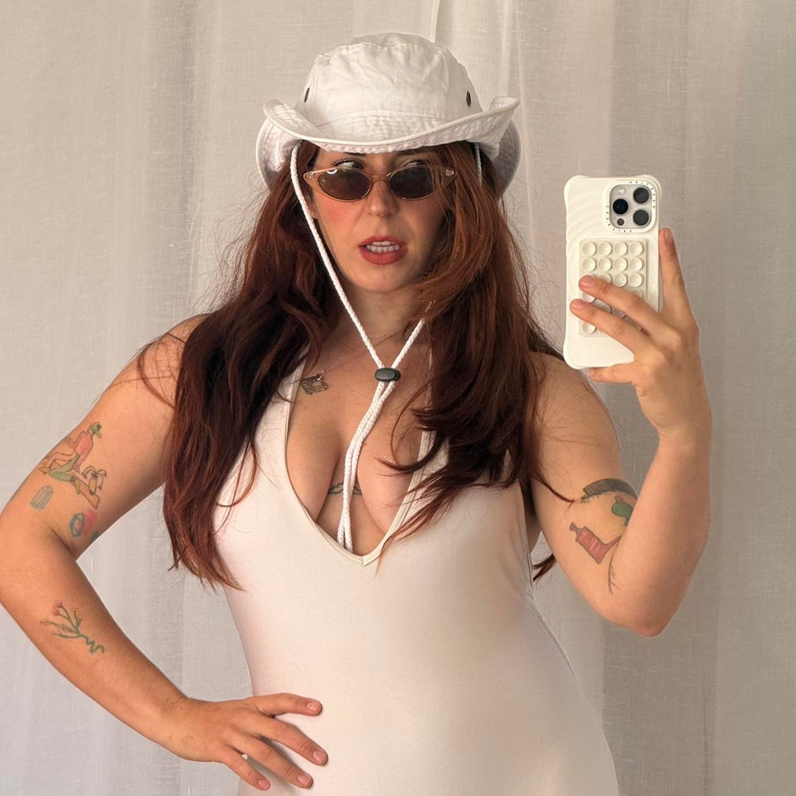 Other ✿ white safari bucket hat ✿ Size ONE SIZE - 7 Thumbnail
