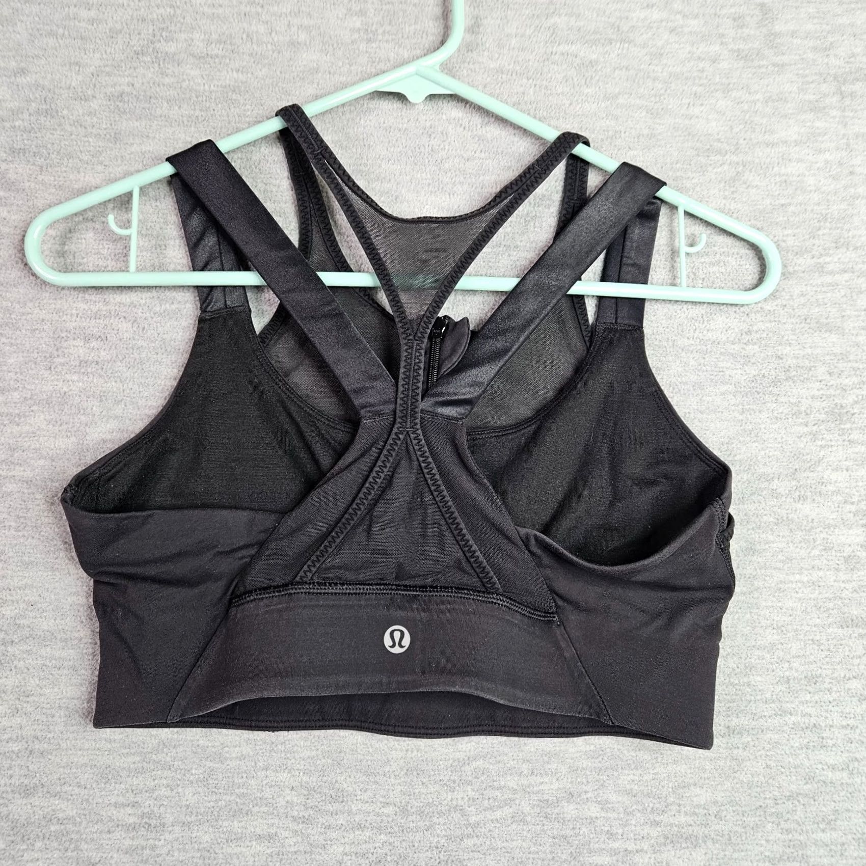 Lululemon Lululemon Sports Bra Shirt Women Black Size 8 Athletic Racerback Size ONE SIZE - 2 Thumbnail