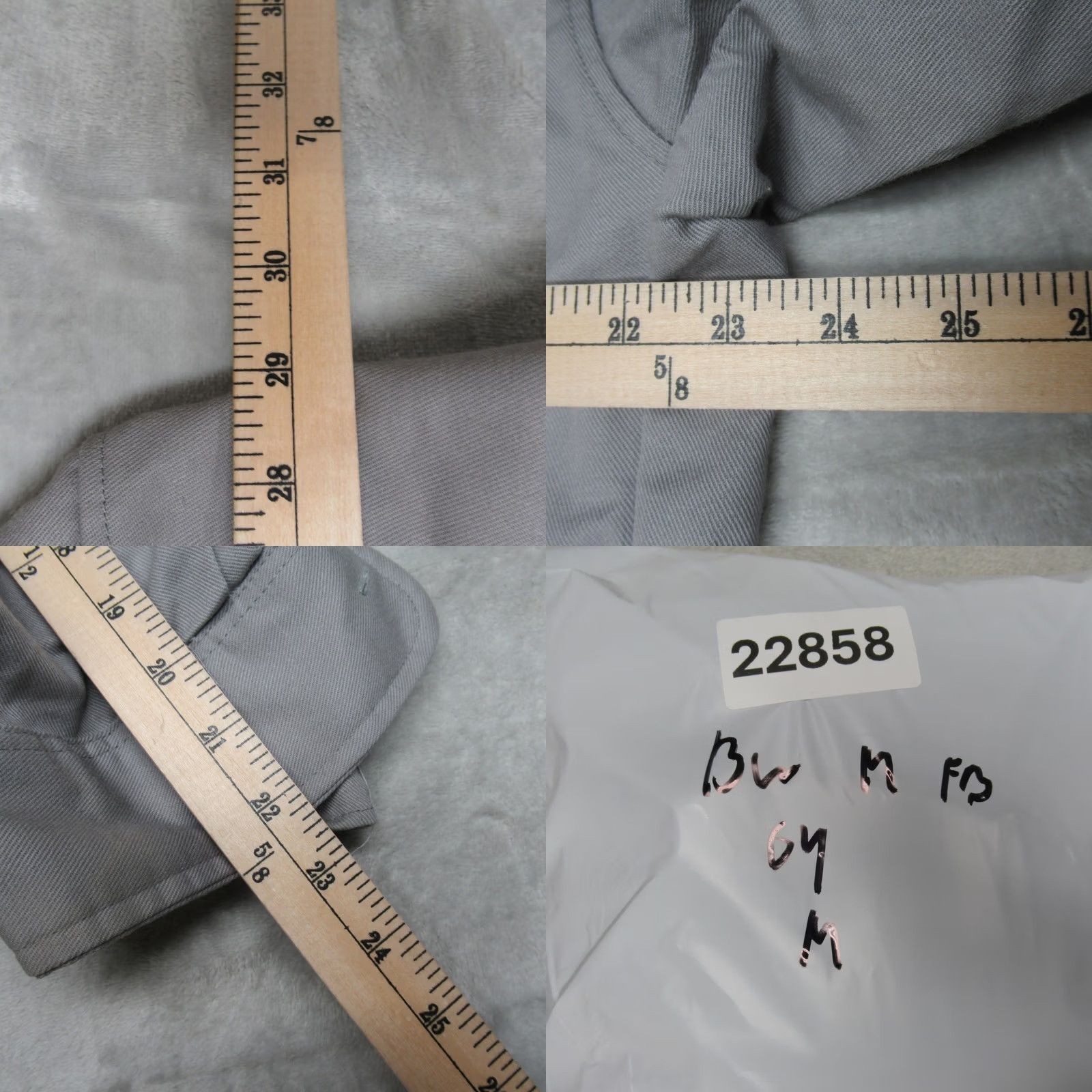 Logo 7 Bulwark FR Mens Medium Gray Work Shirts Rugged Flame Resistant Button Down LOGO Size US M / EU 48-50 / 2 - 8 Thumbnail