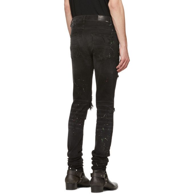 Amiri black painter art patched jeans Size US 38 / EU 54 - 4 Thumbnail