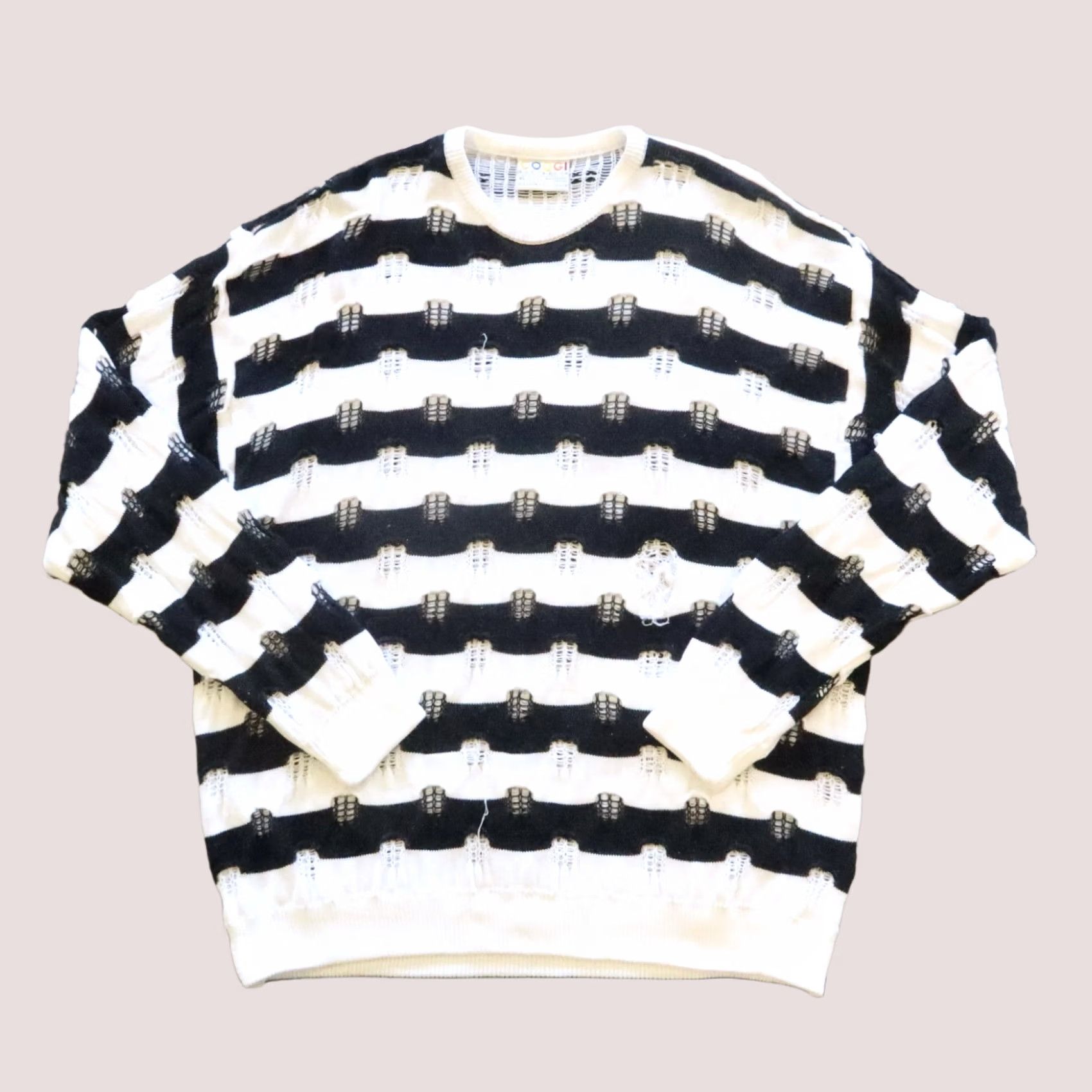 Coogi Vintage Coogi Pullover Stripe Knit Sweater XL Men Black Knit Pullover Striped Cotton 80s 90s Crew Neck Xl Mens Size US XL / EU 56 / 4 - 1 Thumbnail