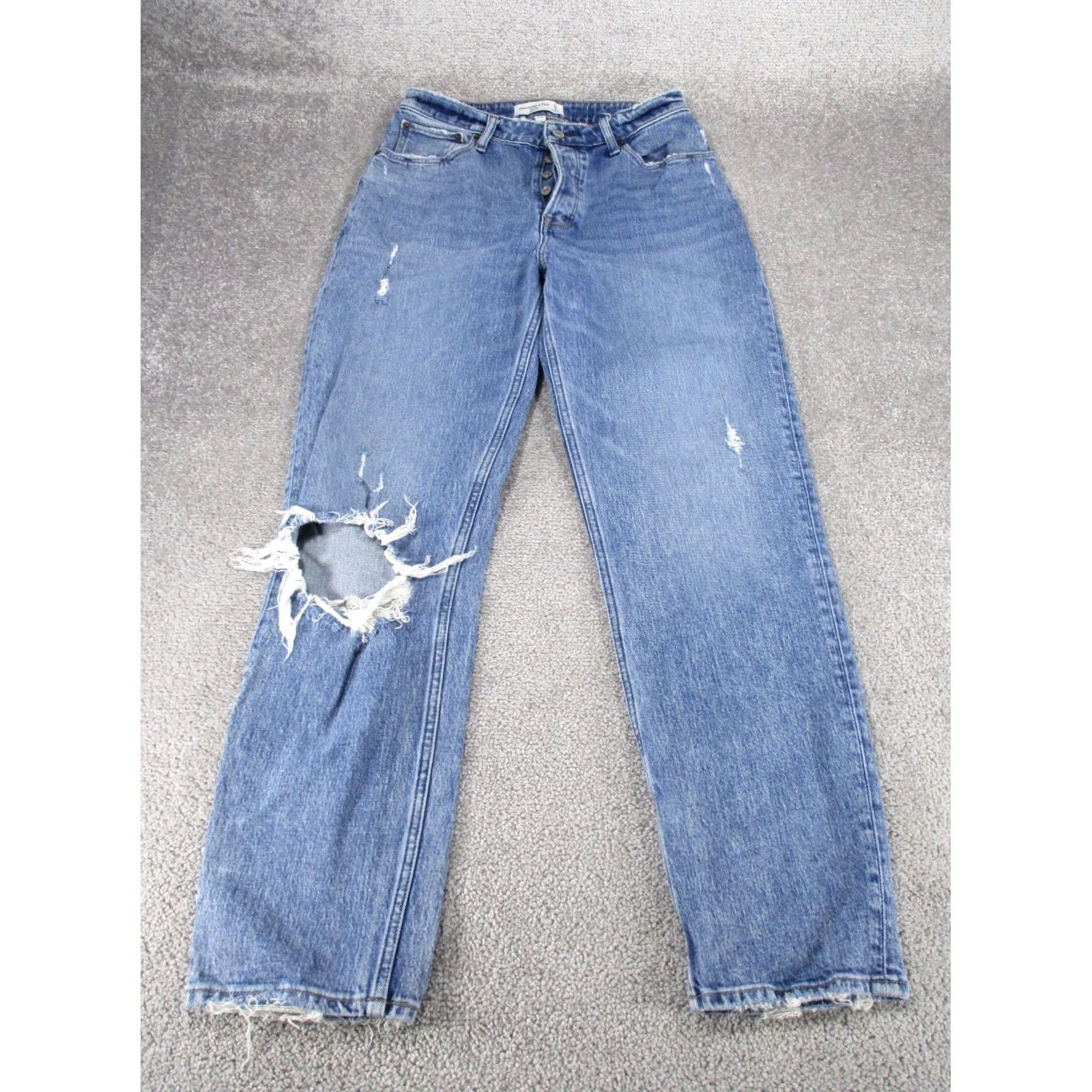 Abercrombie & Fitch Abercrombie & Fitch Jeans Womens 27 Blue The Dad High Rise Curvy Light Wash Denim Size 27" / US 4 / IT 40 - 2 Thumbnail