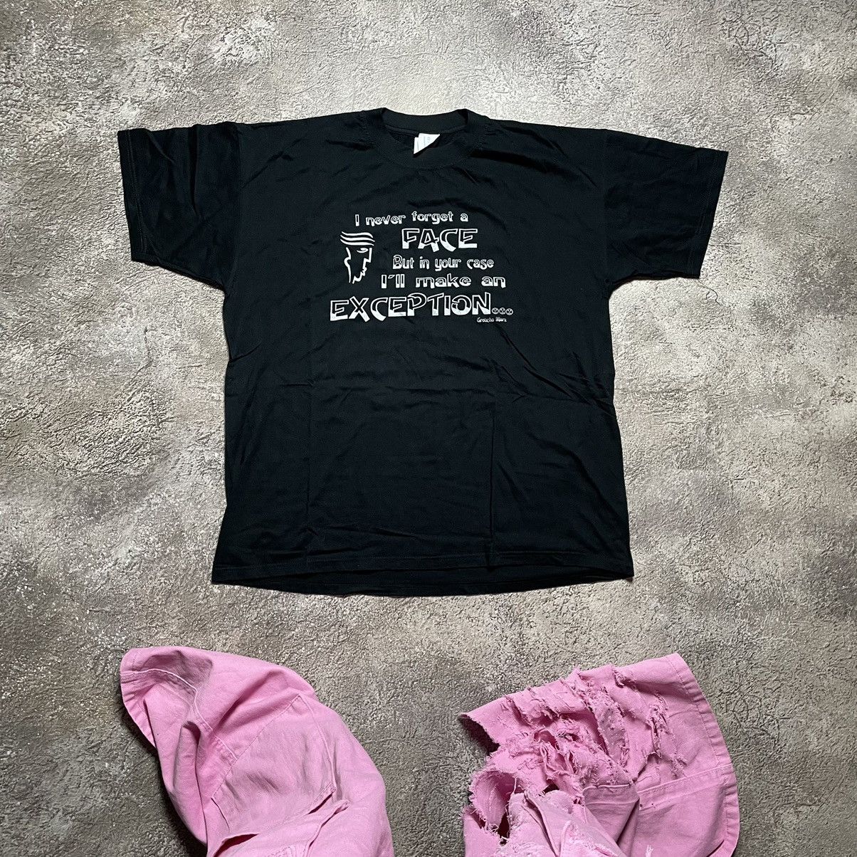 Vintage Vintage 90s Graphic Tee Sarcasm Slogan Thrashed Black Grunge Size US L / EU 52-54 / 3 - 1 Thumbnail