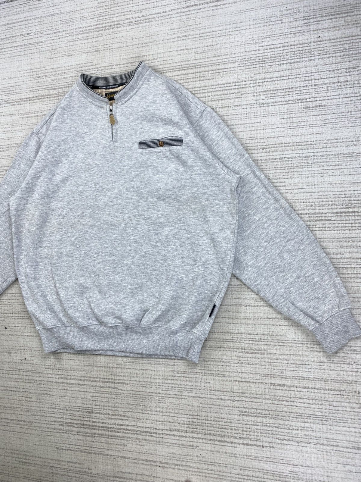 Gianni Valentino × Japanese Brand Vintage Gianni Valentino Halfzipper Sweatshirt Size US L / EU 52-54 / 3 - 4 Thumbnail