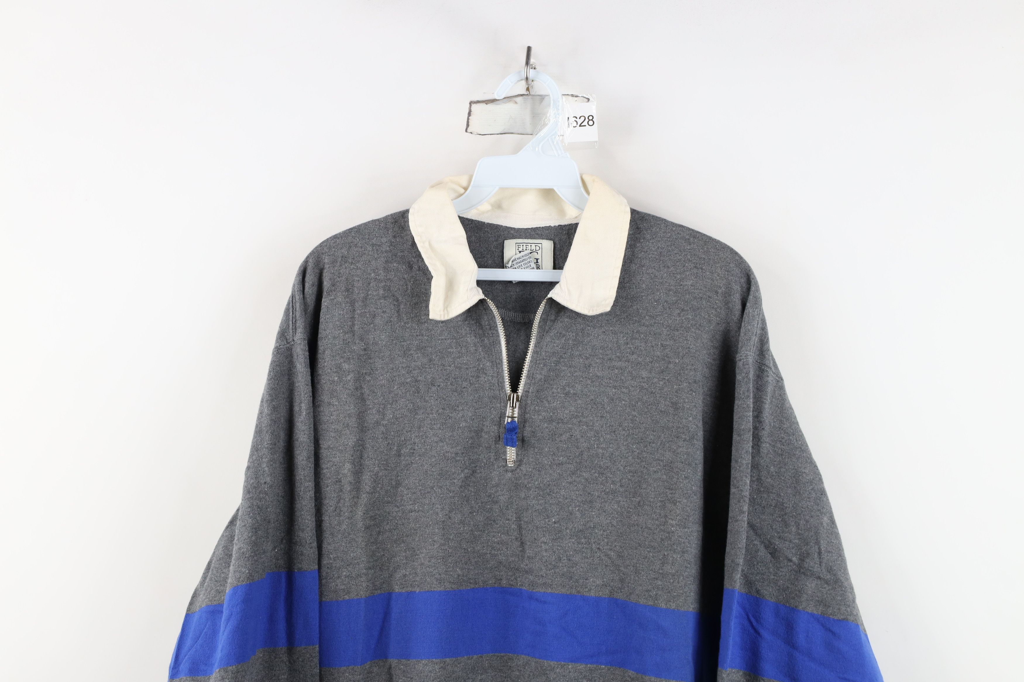 Vintage Vintage 90s Streetwear Block Half Zip Long Sleeve Rugby Polo Size US M / EU 48-50 / 2 - 2 Thumbnail