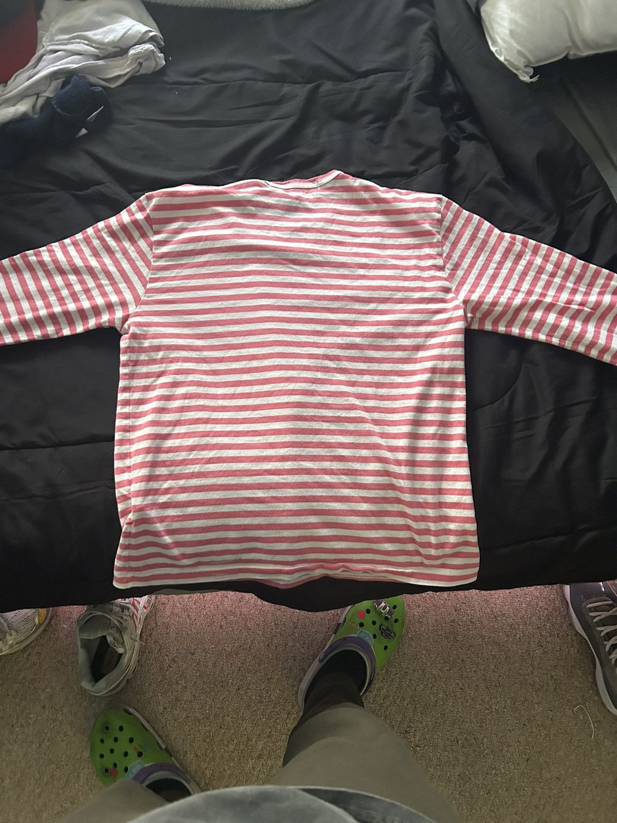 Comme des Garcons PLAY CDG Play Pink Striped Size US L / EU 52-54 / 3 - 2 Thumbnail