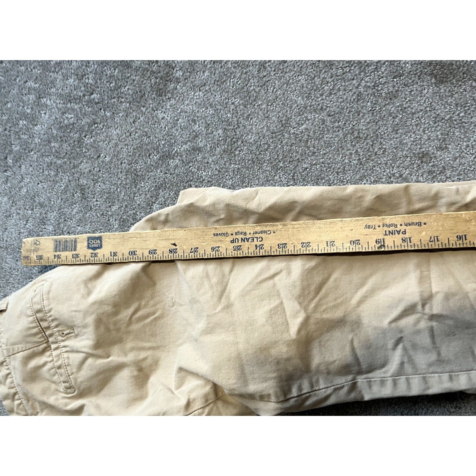 Zara VISA Man Chino Pants Size 34 Regular Fit Cotton Blend Beige Khakis Business Casual Classic Size US 34 / EU 50 - 6 Thumbnail