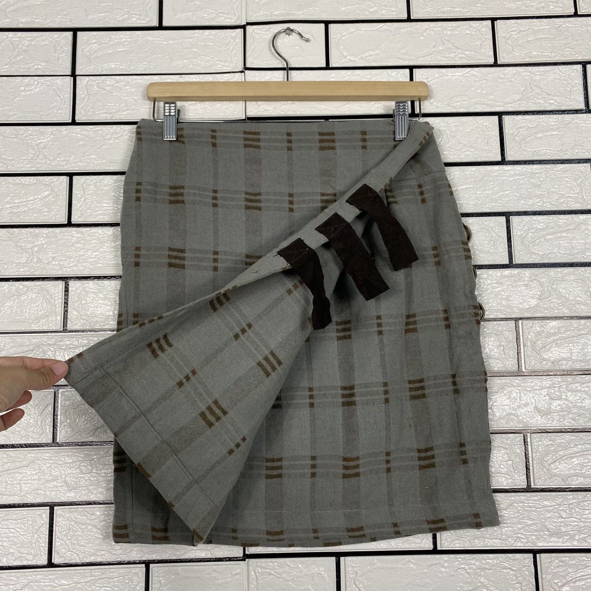 Japanese Brand 📌Vintage Skirt Bondage Style Tartan Martina Dietrich Size 28" / US 6 / IT 42 - 13 Thumbnail