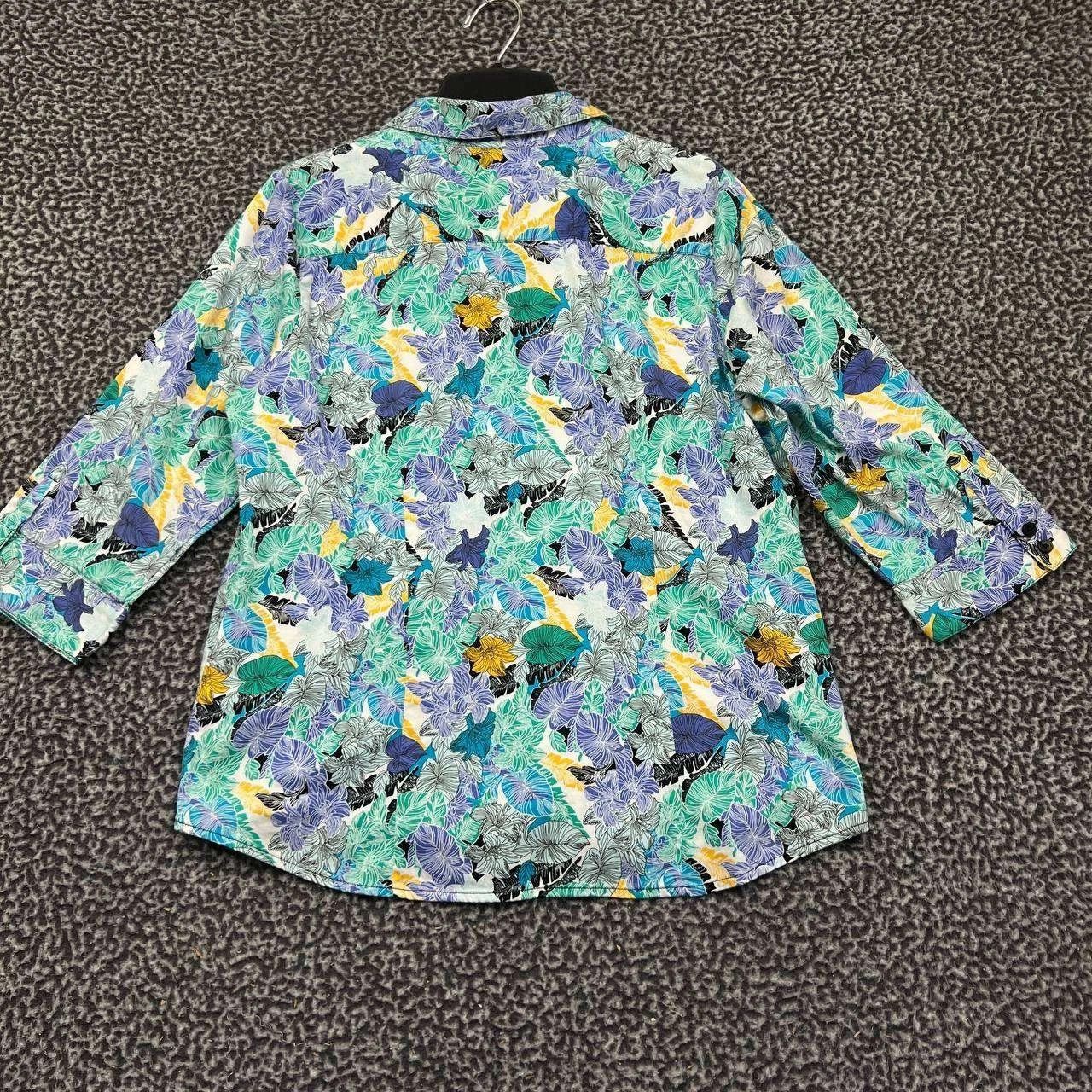 Other Dana Buchman Shirt Women Floral Button Up 3/4 Sleeve L Size L / US 10 / IT 46 - 2 Thumbnail