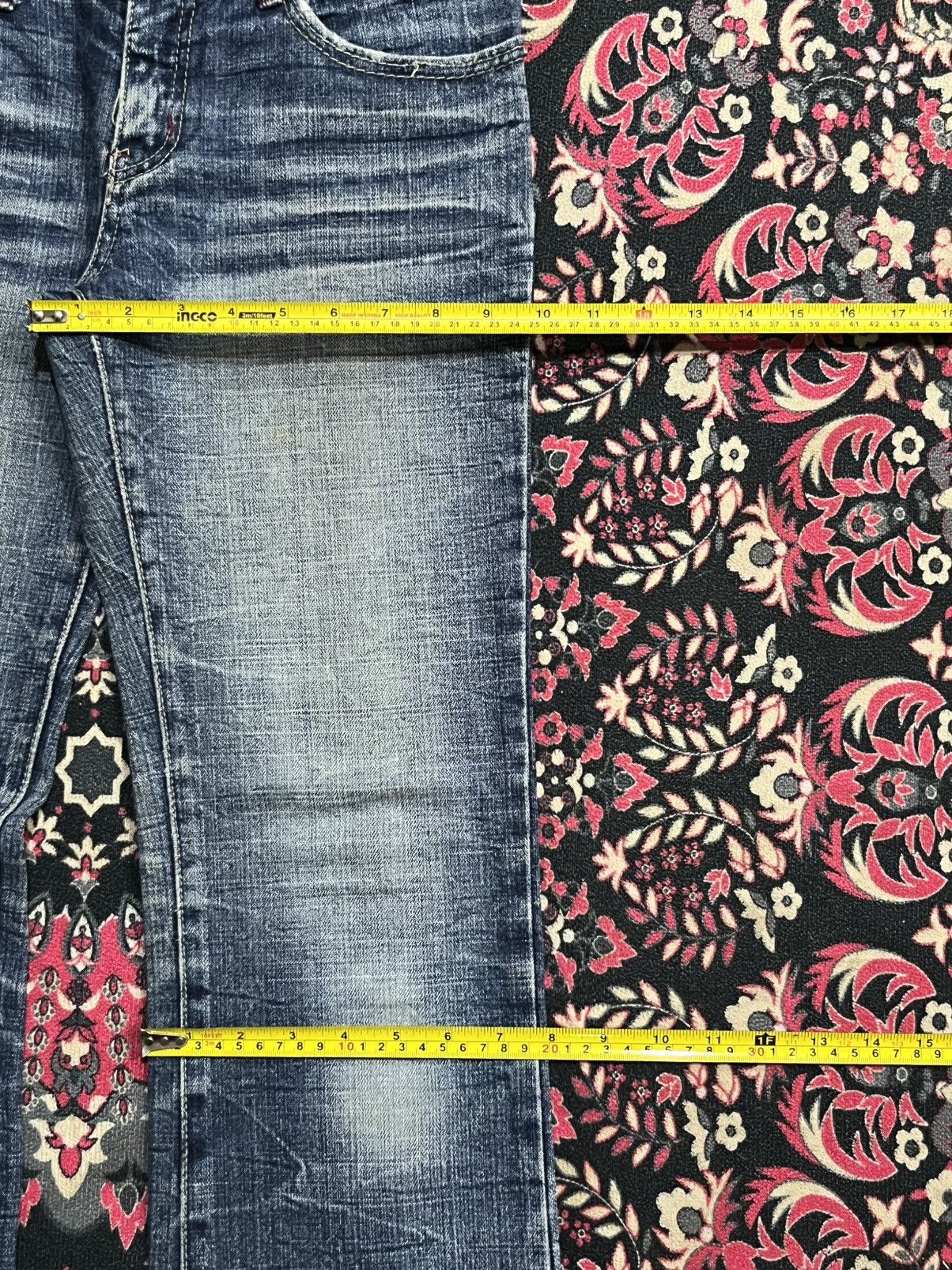 Vintage Vintage Japanese Brand Blue Whisker Washed Flare Jeans Size 30" / US 8 / IT 44 - 13 Thumbnail