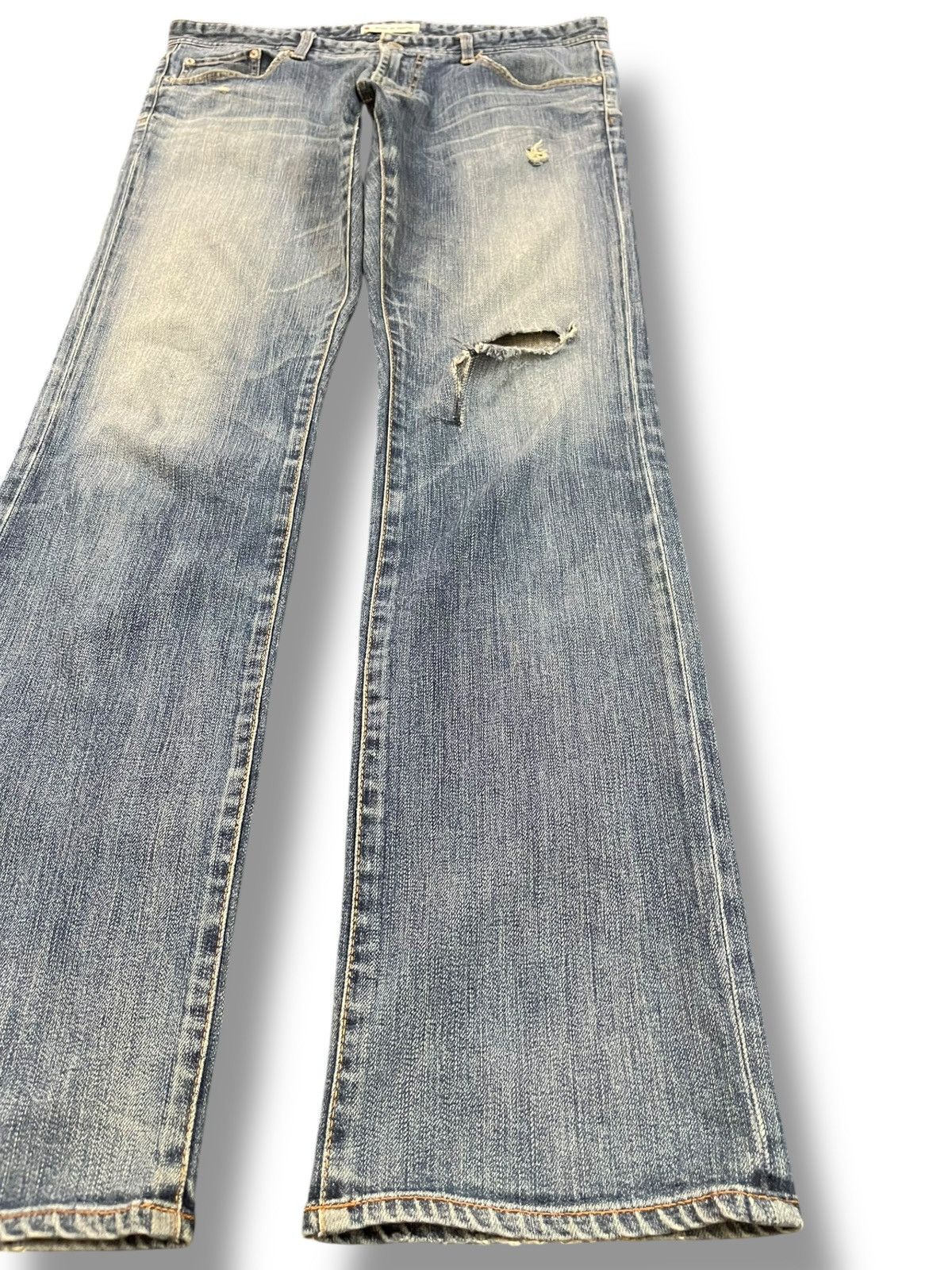 Japanese Brand Vintage Male&co Faded Distressed Denim Size US 36 / EU 52 - 4 Thumbnail