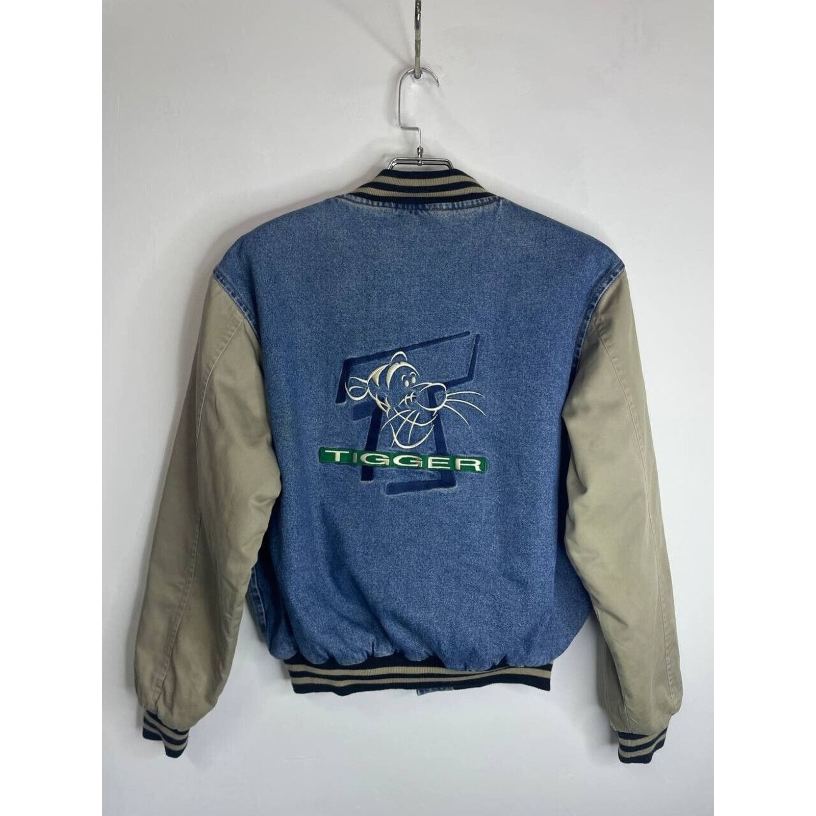 Disney × Vintage Vintage Disney Tigger Denim Varsity Jacket S Walt Disney Size US S / EU 44-46 / 1 - 5 Thumbnail