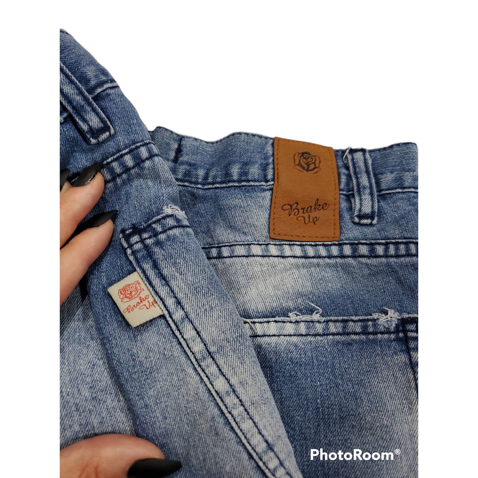 Other Brake Up Jeans | High Waisted Jean Shorts | Sze 36 (Sz 6 US) Size 28" / US 6 / IT 42 - 5 Thumbnail