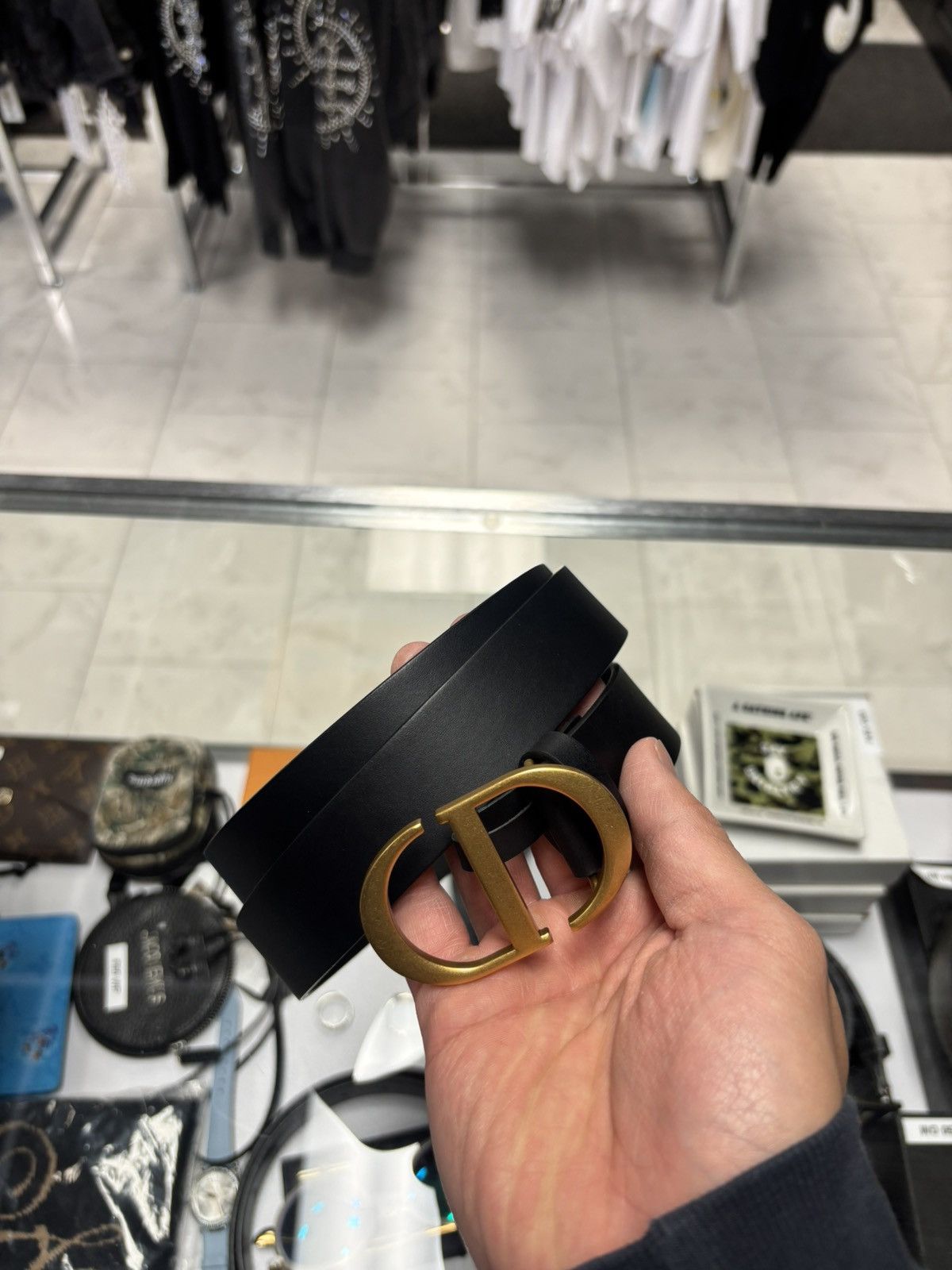 Dior Dior CD Montaigne belt black Size 40 - 1 Thumbnail