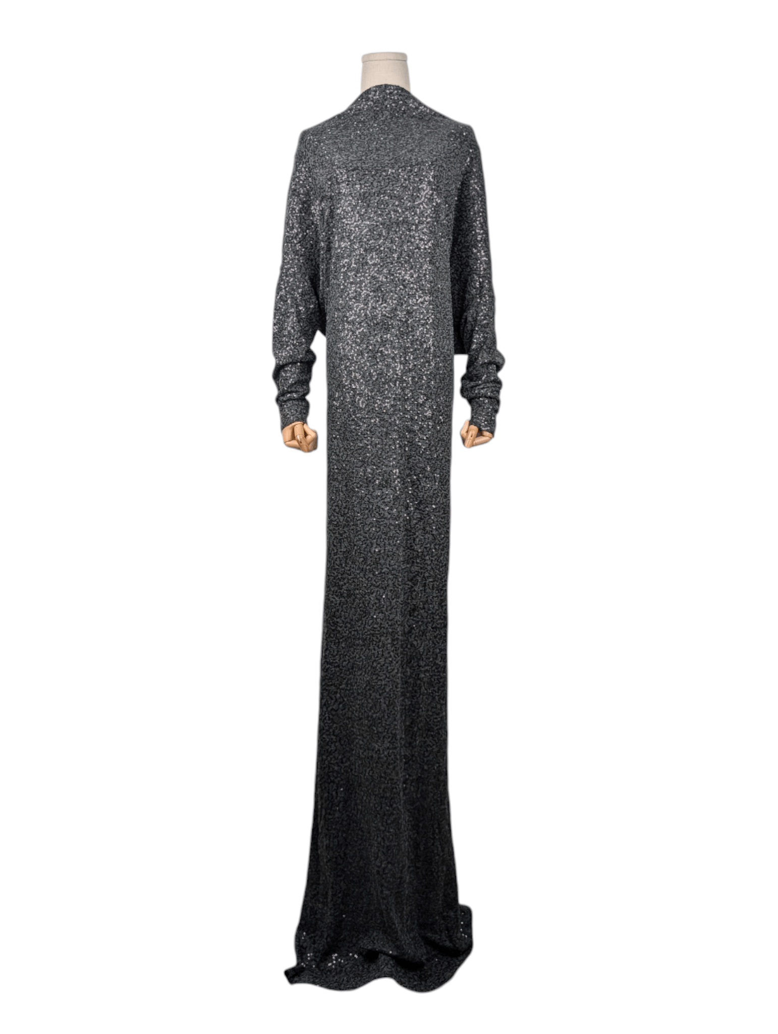 L'AGENCE Black Embroidered Open Back Maxi Dress Size M / US 6-8 / IT 42-44 - 1 Thumbnail