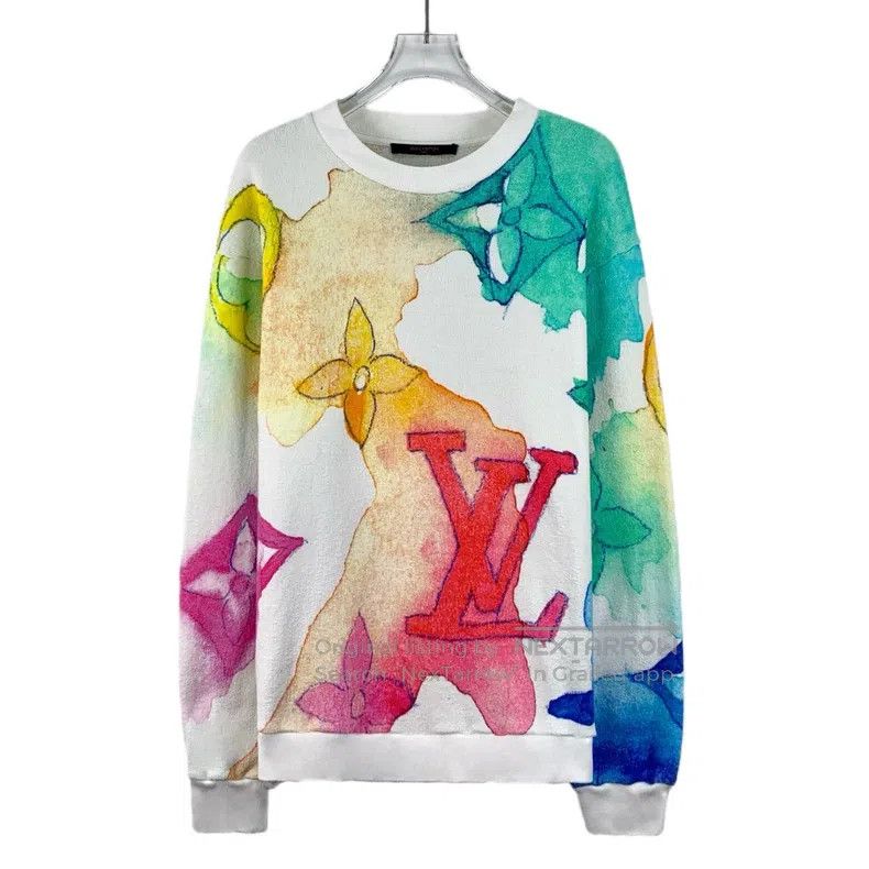 Louis Vuitton Louis Vuitton Long sleeve sweatshirt with white logo and c Size US M / EU 48-50 / 2 - 1 Thumbnail