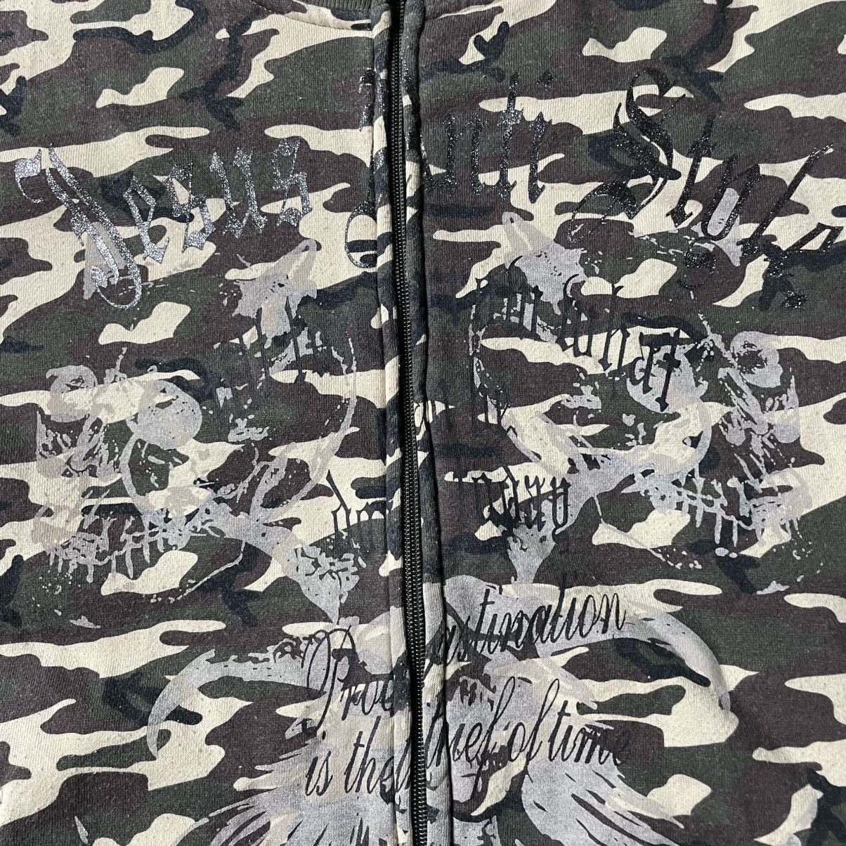 If Six Was Nine 🇯🇵 CENTER CLEASE SKULL WORDING CAMOUFLAGE FULL ZIP JACKET Size US L / EU 52-54 / 3 - 8 Thumbnail