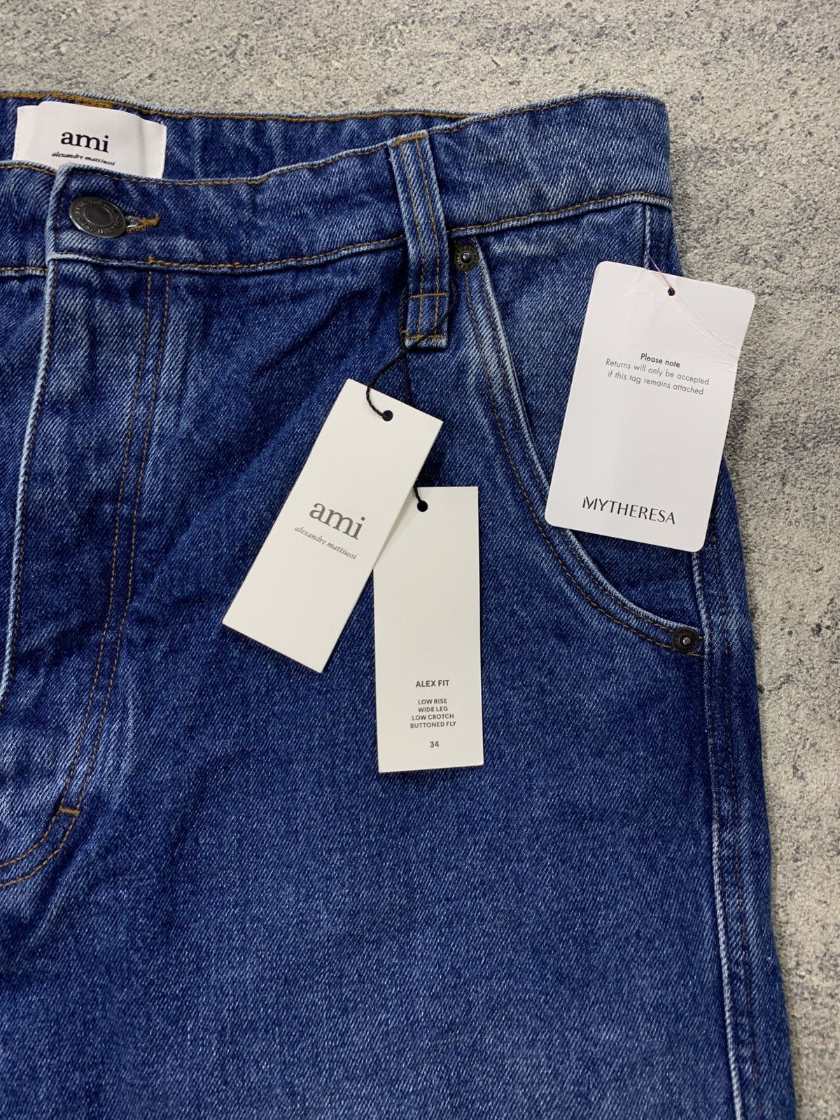 AMI 🐍 AMI Paris Alex Fit Blue Jeans Size US 34 / EU 50 - 4 Thumbnail