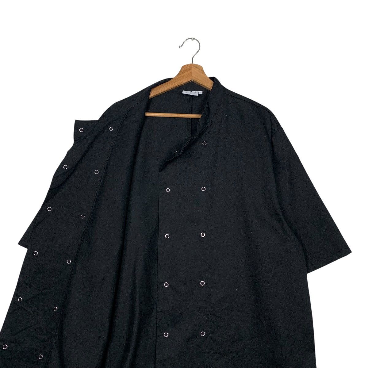 Japanese Brand HUBERT Double Side Snap Button Black Shirt #2040-C88 Size US XL / EU 56 / 4 - 10 Thumbnail