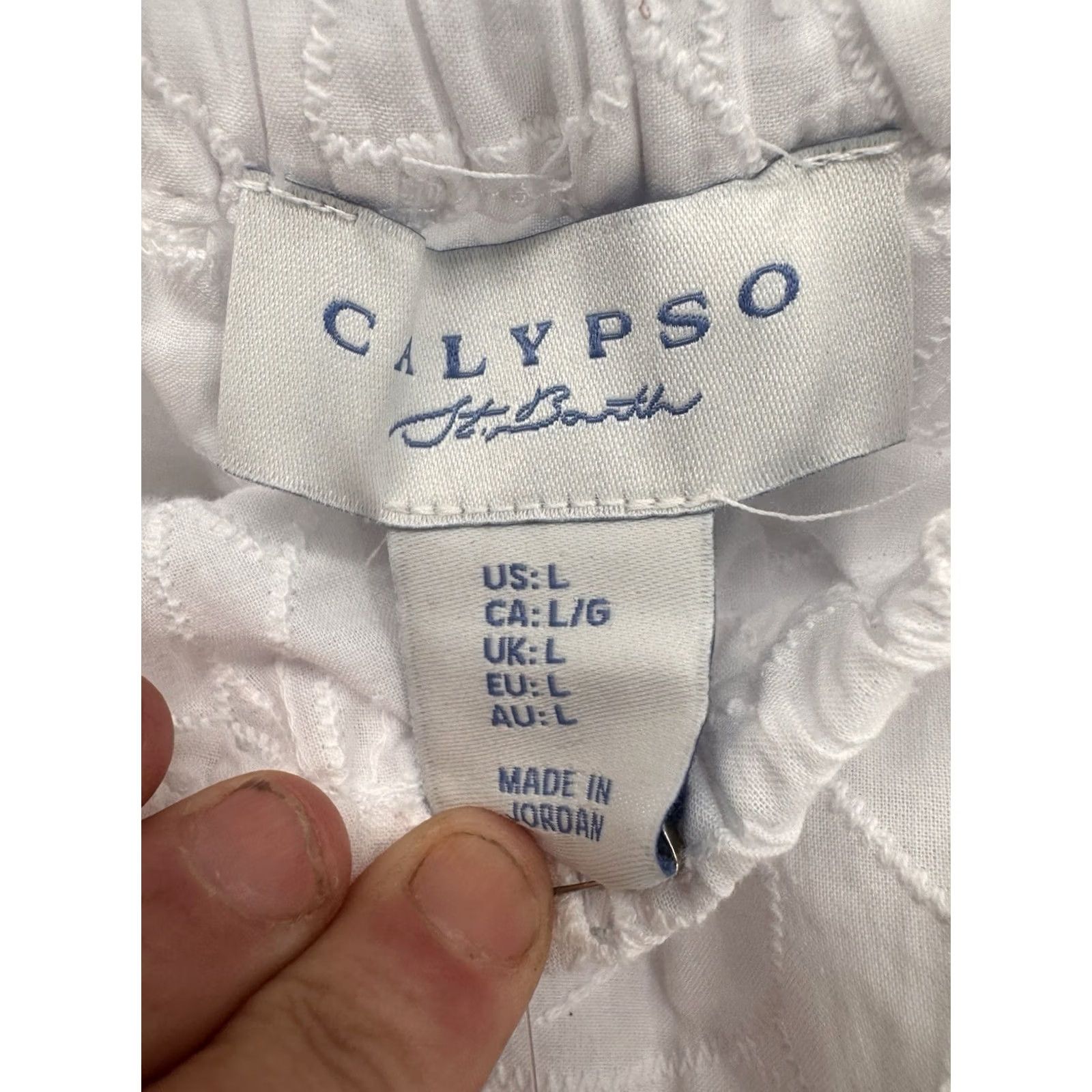 Vintage Calypso St Barth White Cotton Eyelet Flutter Sleeve Top Boho Ruffle Layered M Women Size M / US 6-8 / IT 42-44 - 4 Thumbnail